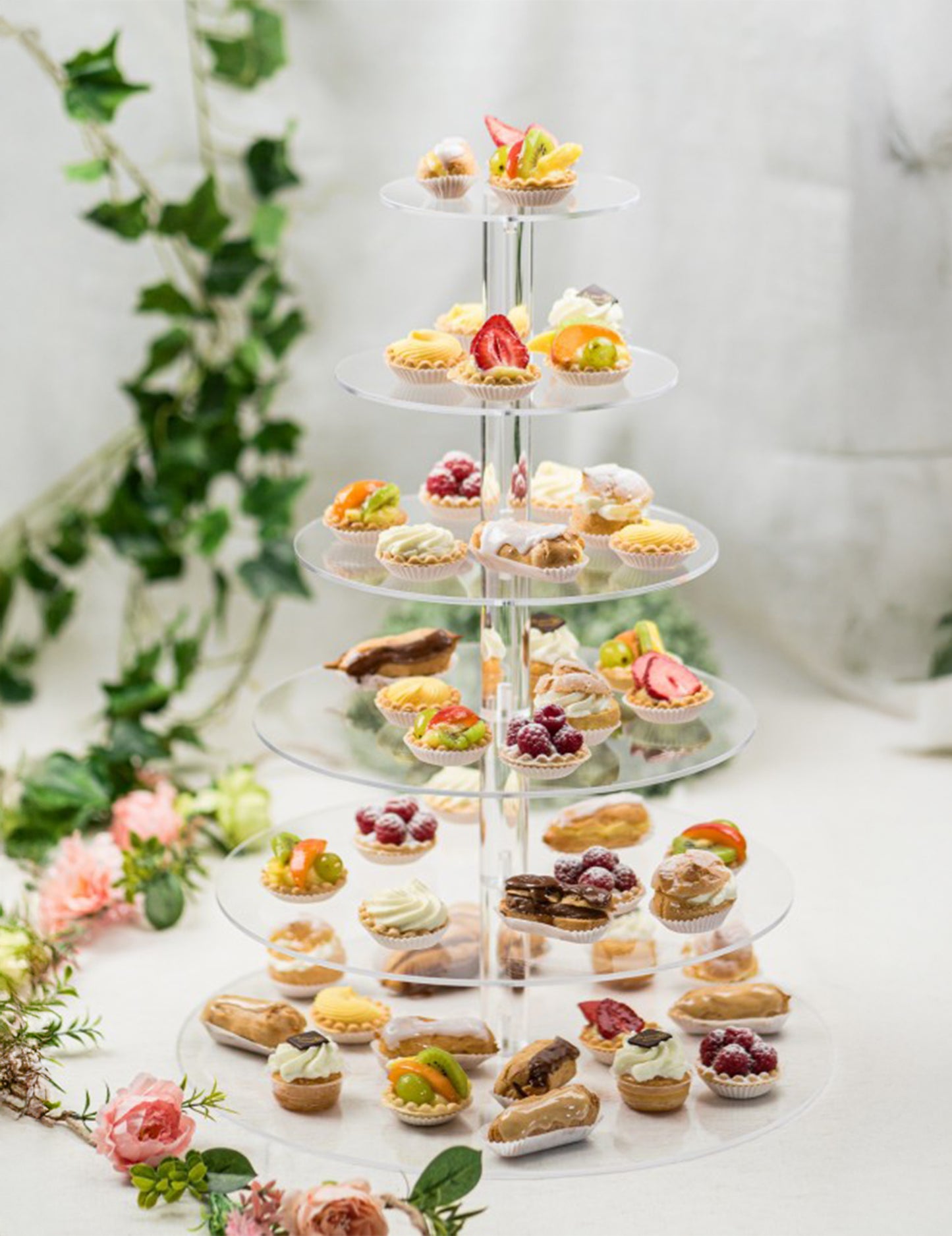 Kerek, emeletes tortaállvány 40 x 51 cm