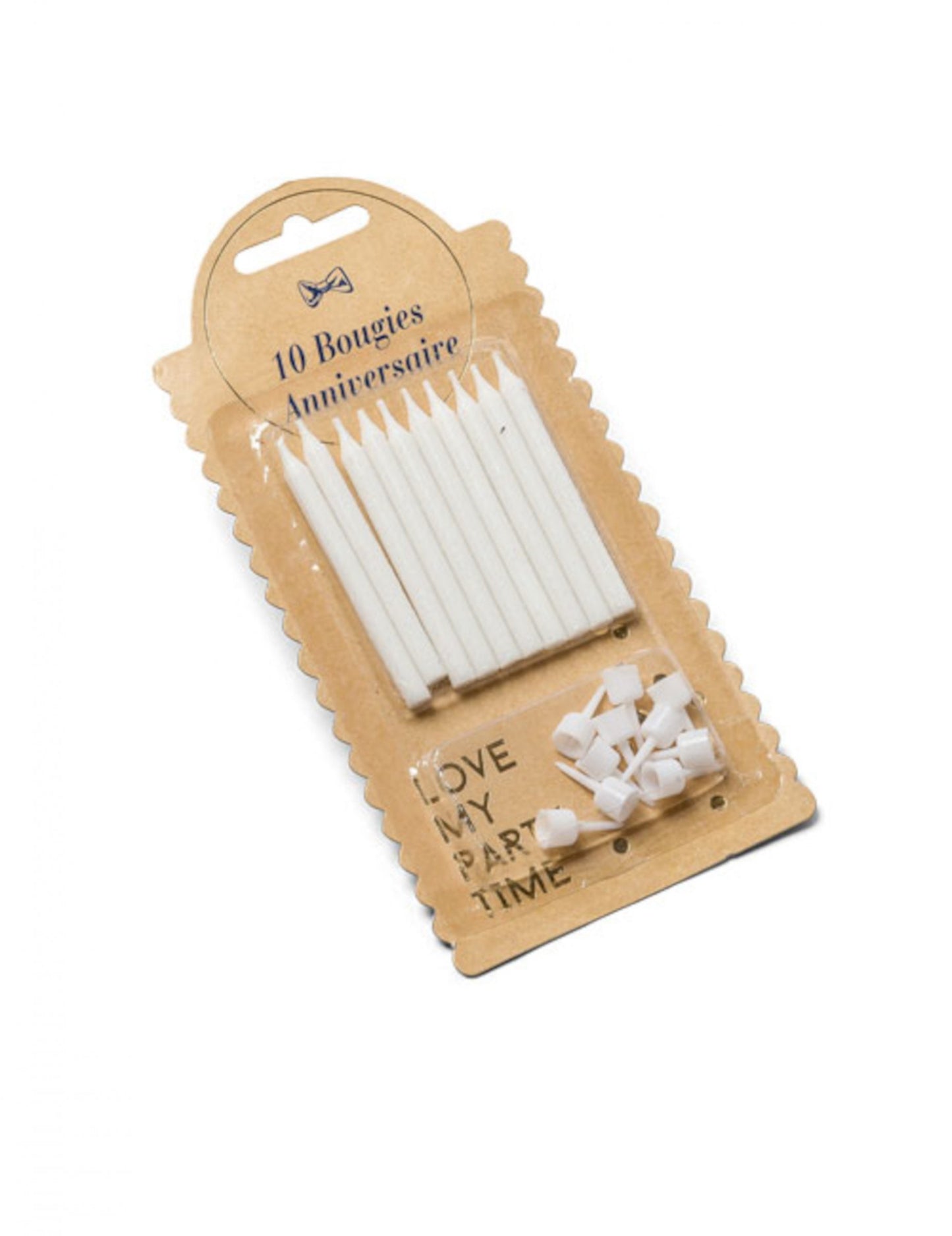 10 fehér gyertya 6 ággal cm születésnapra