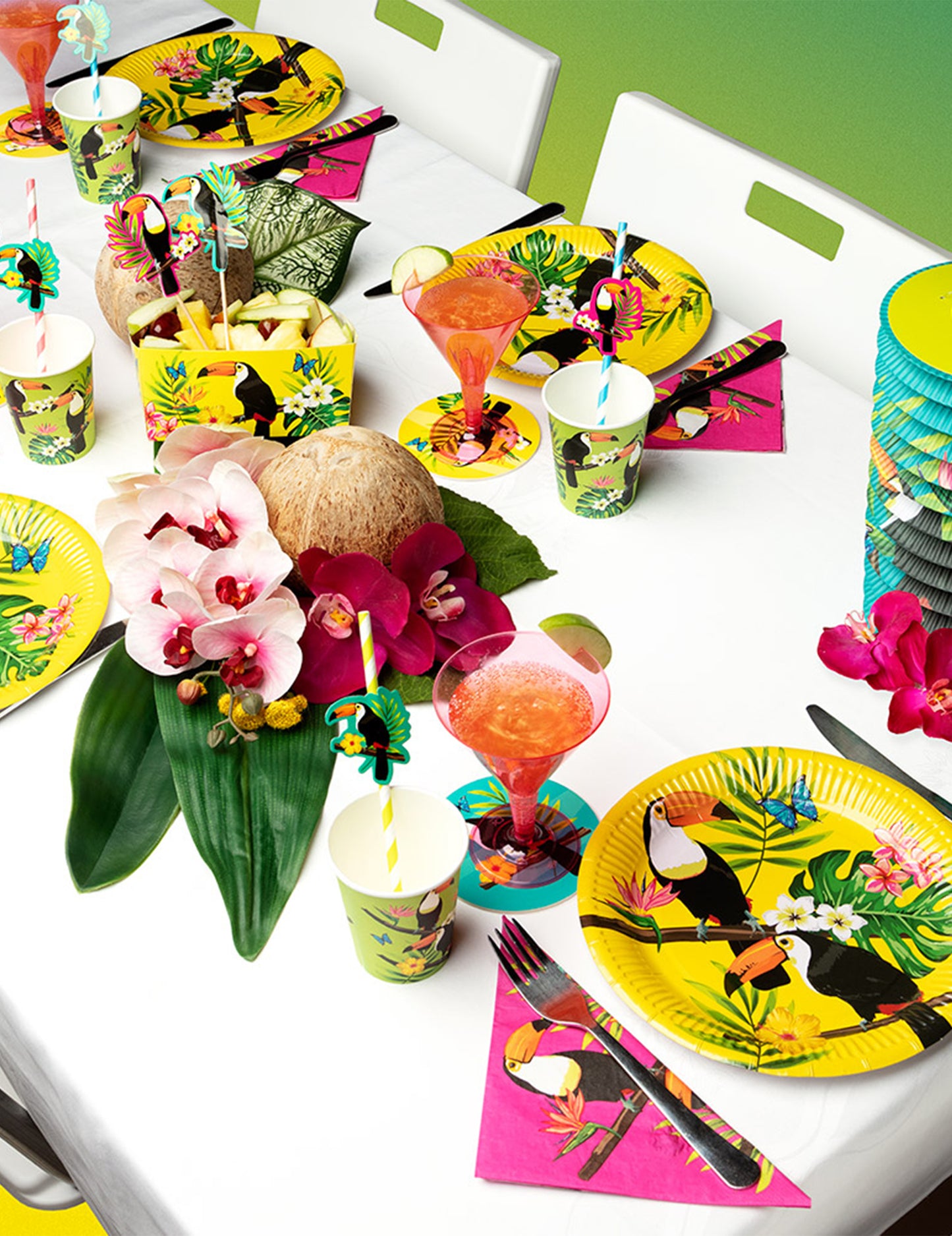 10 zöld Toucan Carton Cups 21 Cl