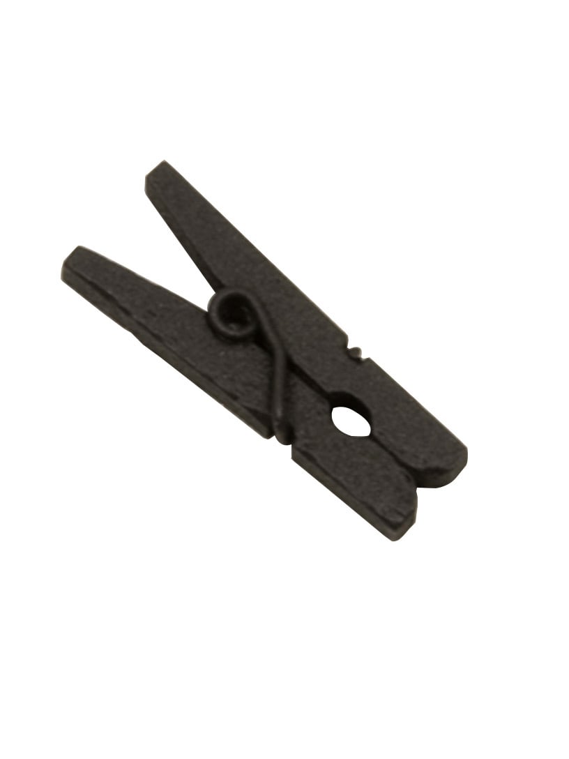 10 db mini fekete fa ruhacsipesz 2,5 cm helykártyákhoz