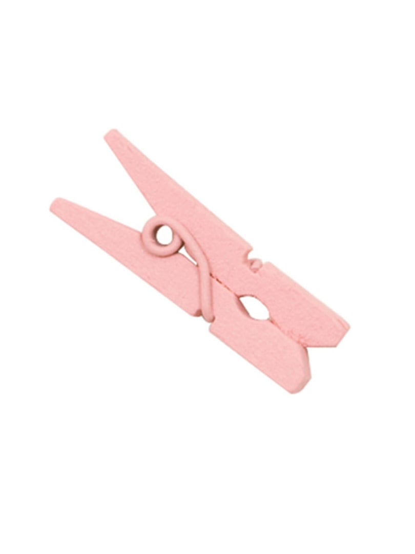 10 db mini rózsaszín fa ruhacsipesz 2.5 cm dekorációhoz