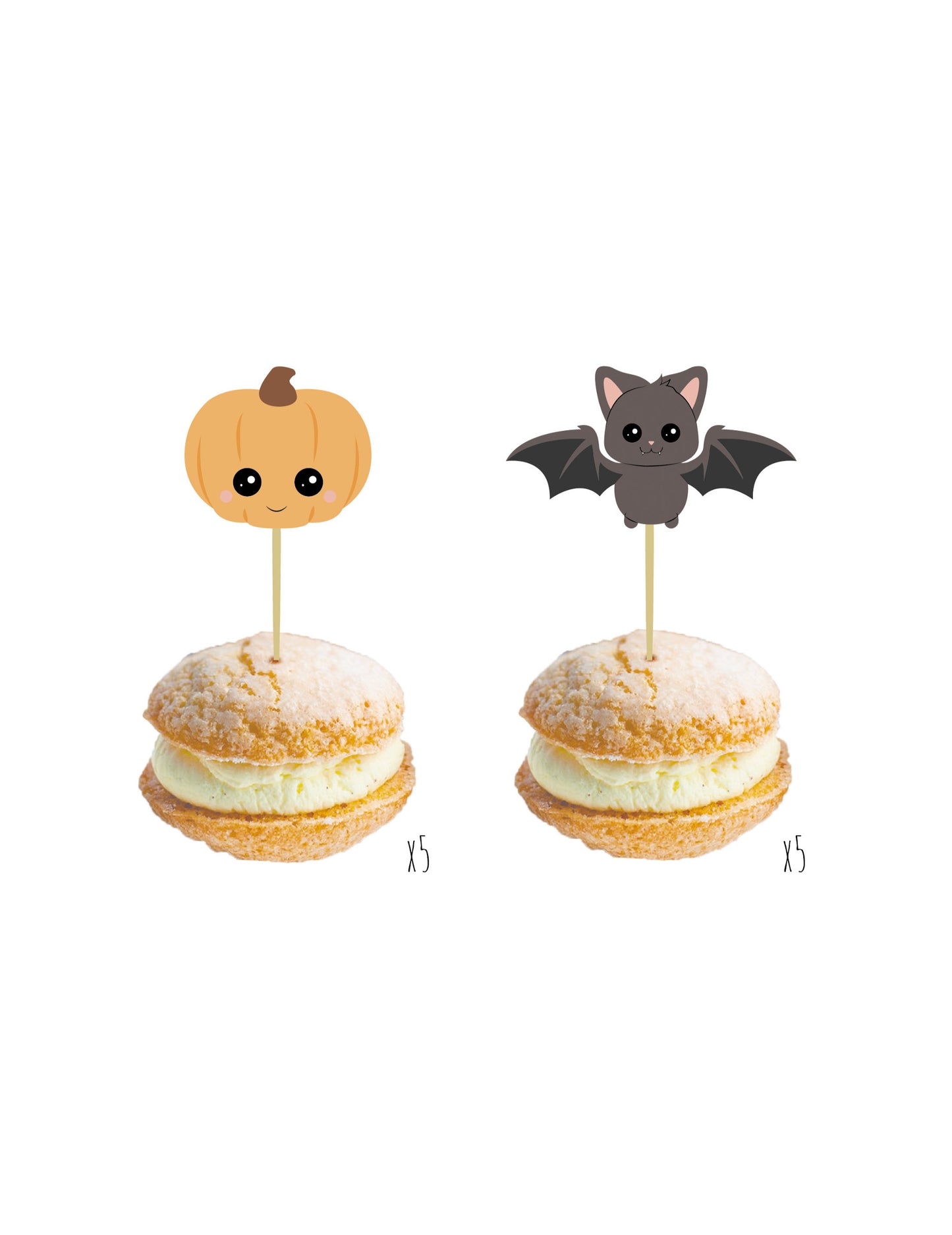 10 db fa tök- és denevércsíptető, 5 x 8 cm Halloweeni különlegesség