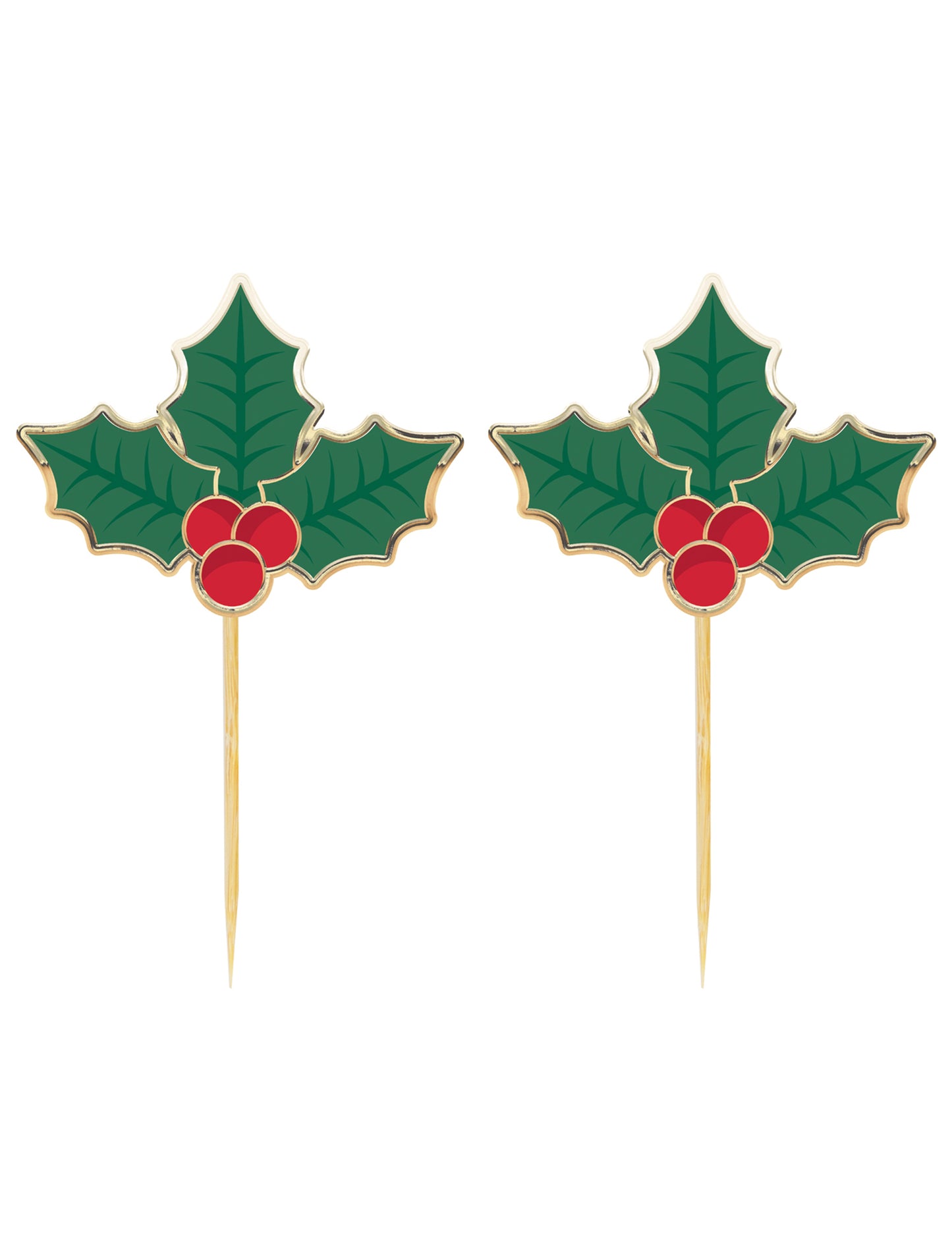 10 karácsonyi koktélpálcika fából cm