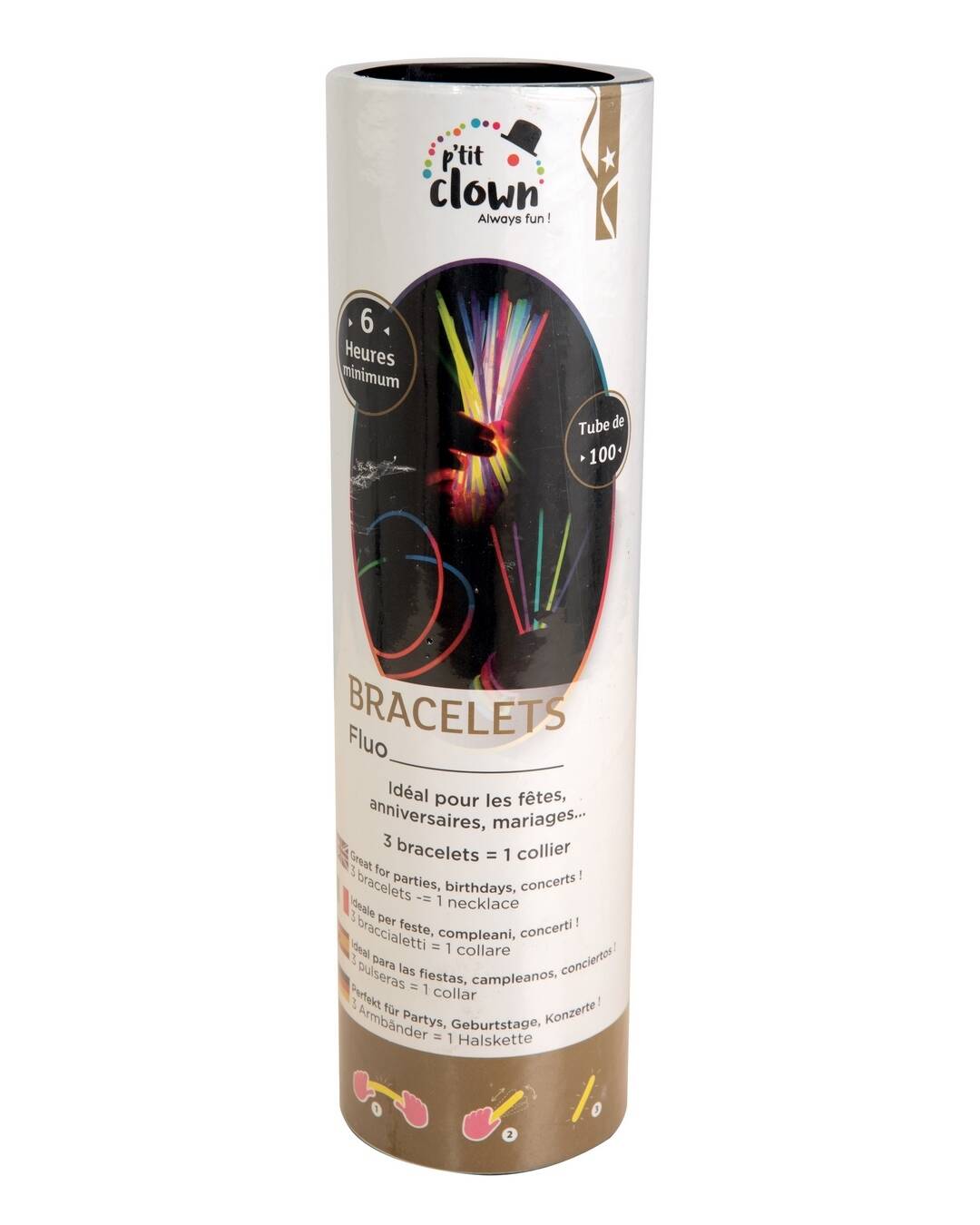 100 foszforeszkáló karkötő