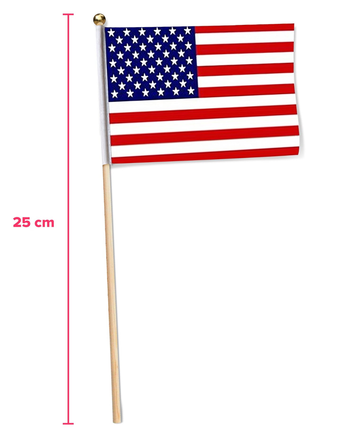 12 kis USA zászló 25 x 11,5 cm