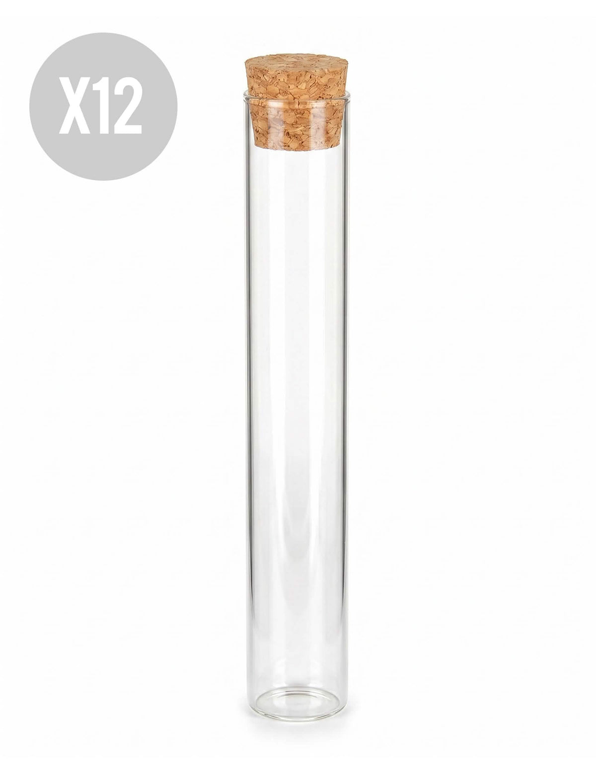 12 db 15 cm-es üveg kémcső