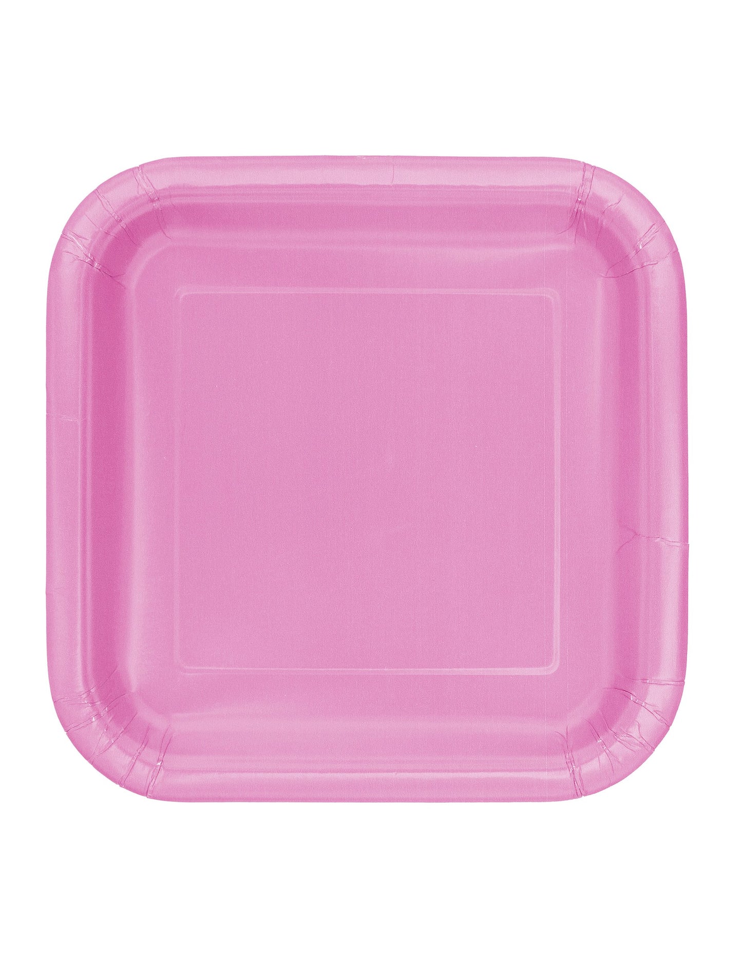 14 nagy, négyzet alakú, rózsaszín kartontányér 23 cm