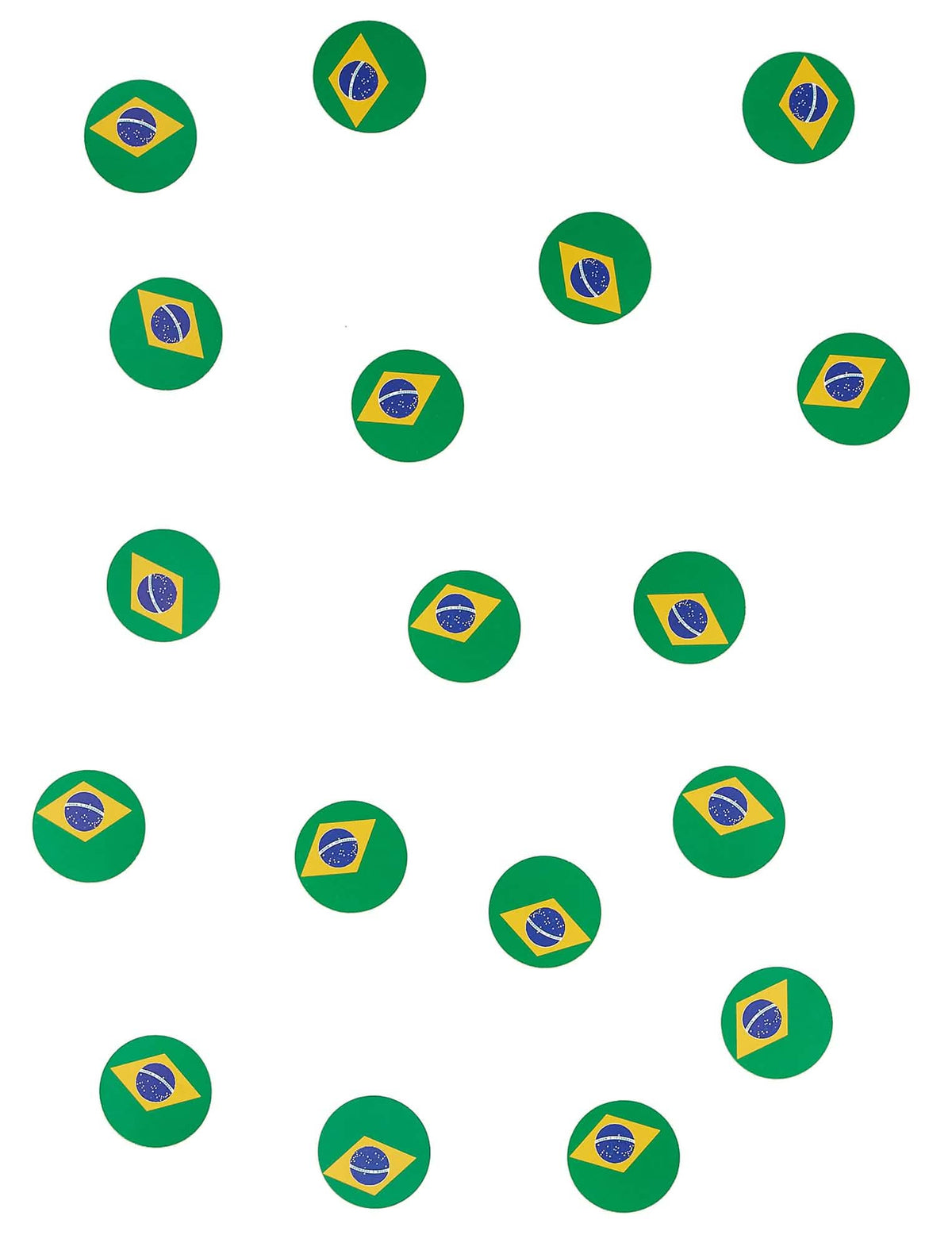 Asztali konfetti áttekintés, Brazília zászlója