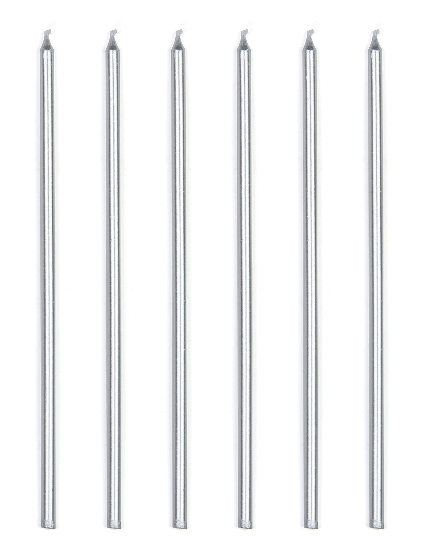 16 óriási metál ezüst gyertya 18 cm bobeche-ekkel