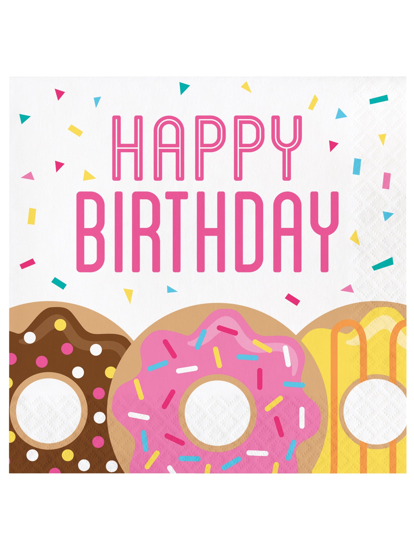 16 darab fánkos születésnapi papírszalvéta 33 x 33 cm