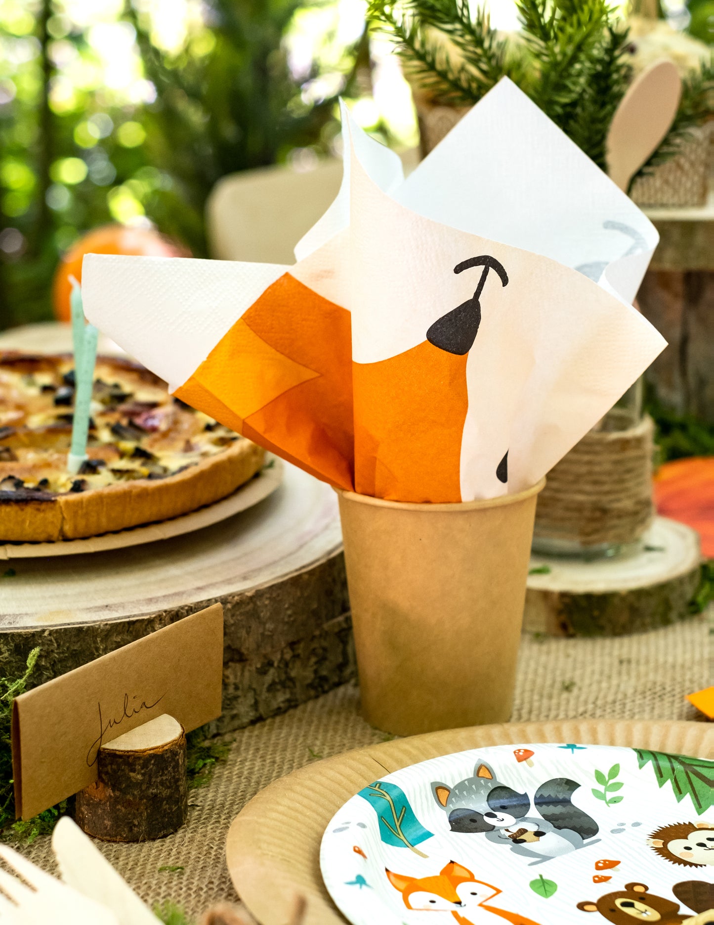 16 db rókafejes papírszalvéta 33 x 33 cm születésnapra