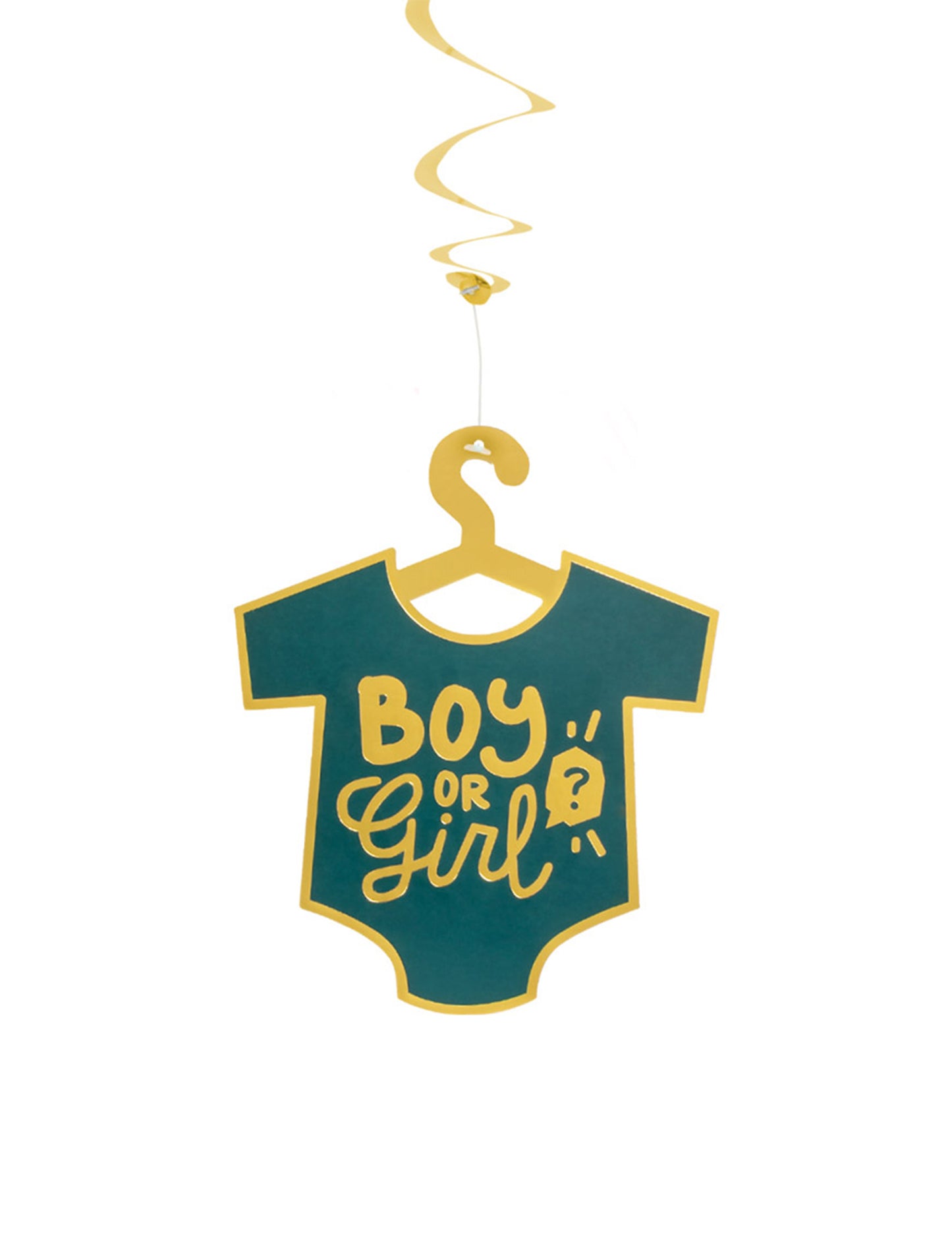 2 db függő dekoráció fiúnak vagy lánynak 85 cm arany spirálok