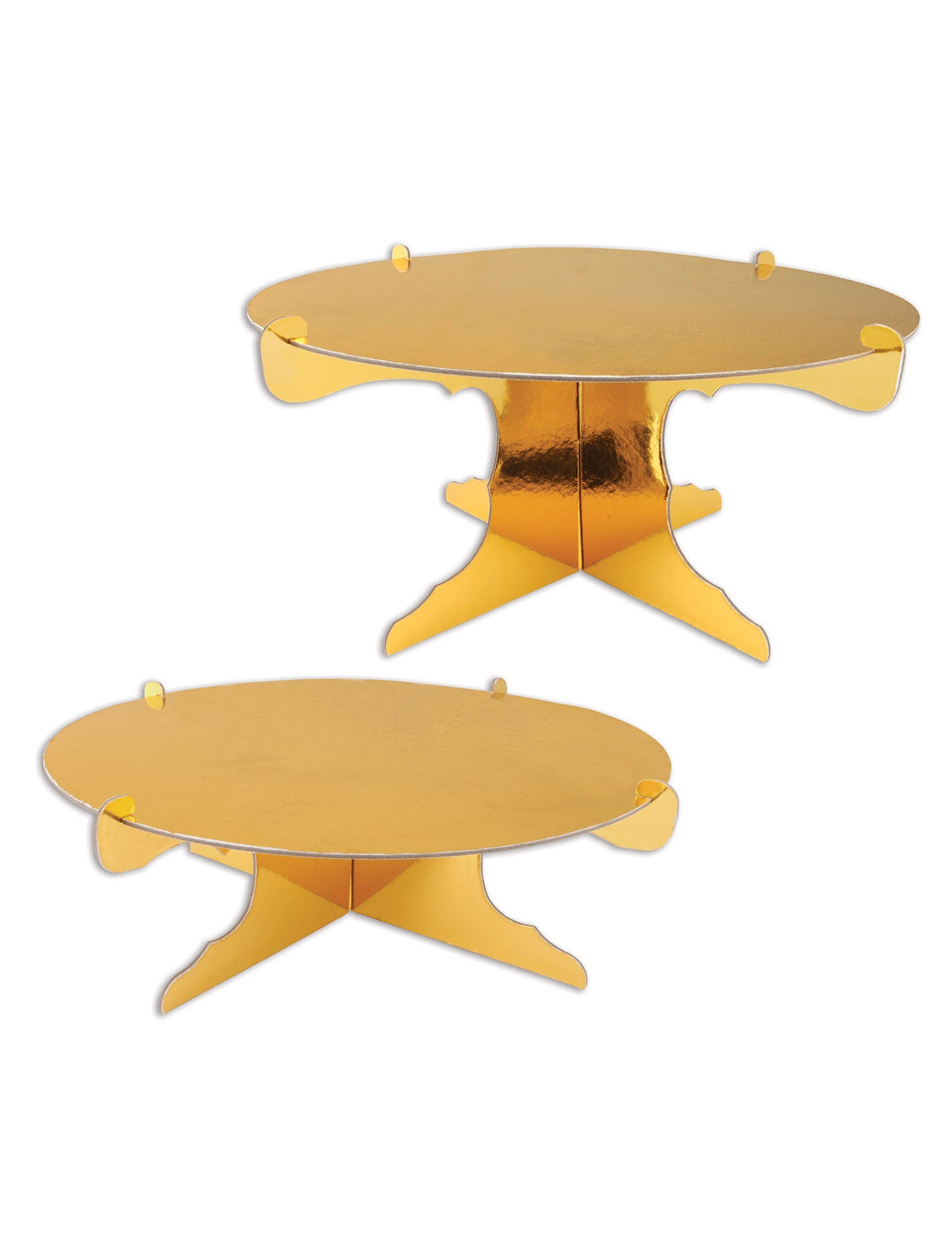 2 darabos fémes arany karton tortatartó készlet 31 cm