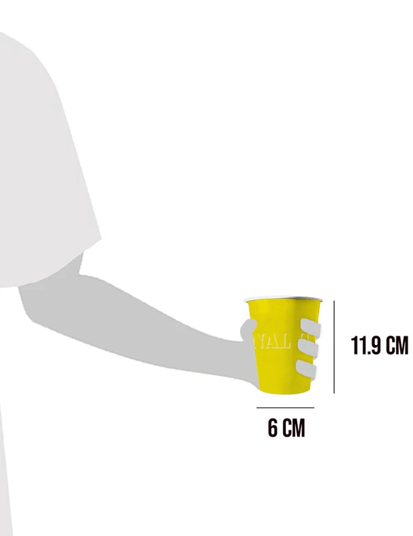 20 amerikai csésze újrahasznosítható sárga karton 53 Cl