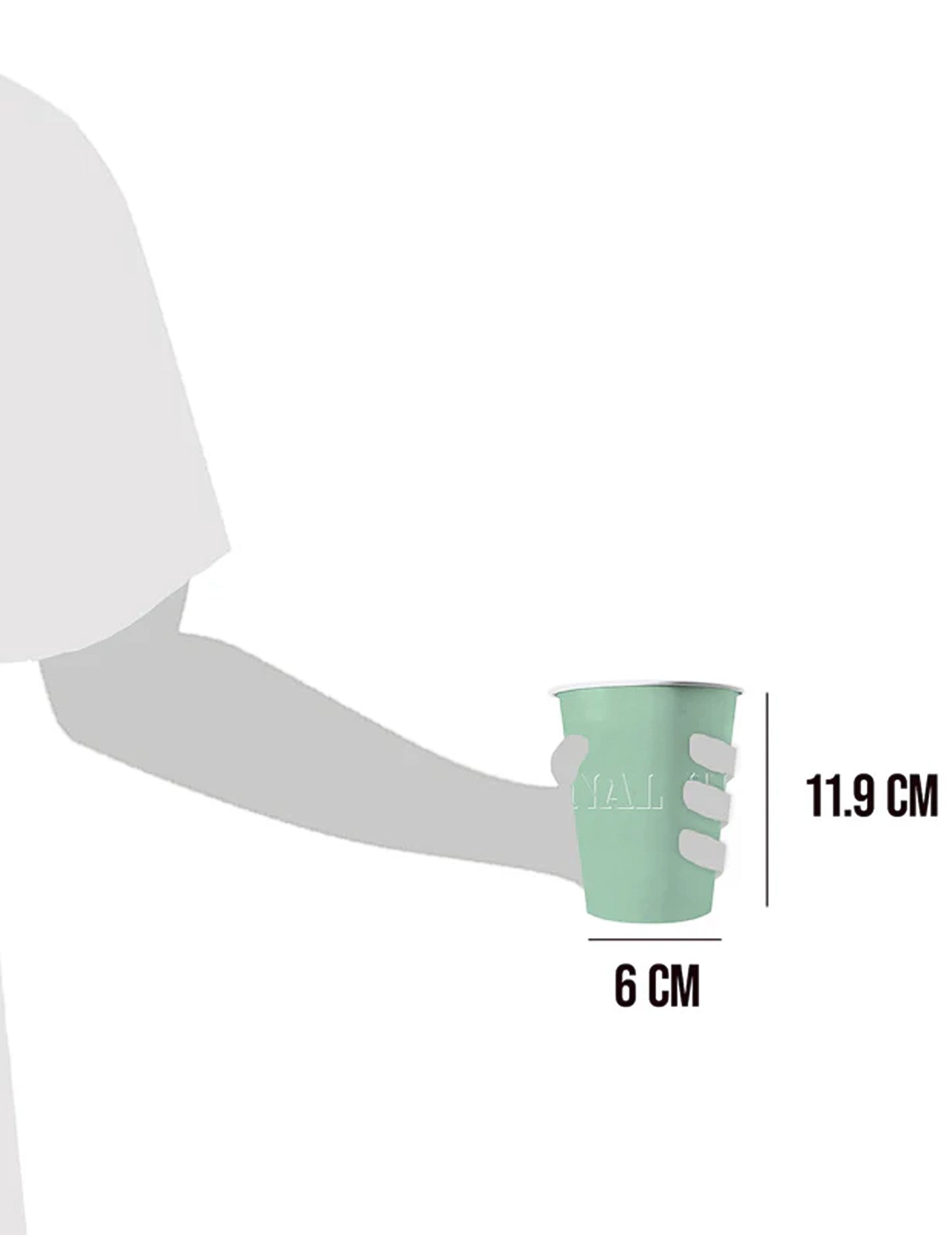 20 amerikai csésze újrahasznosítható menta karton 53 Cl