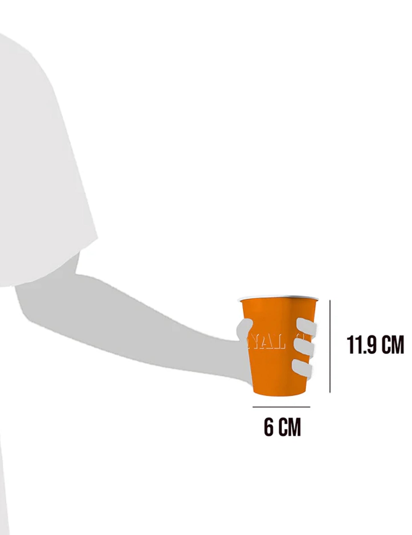 20 amerikai csésze újrahasznosítható narancssárga 53cl karton