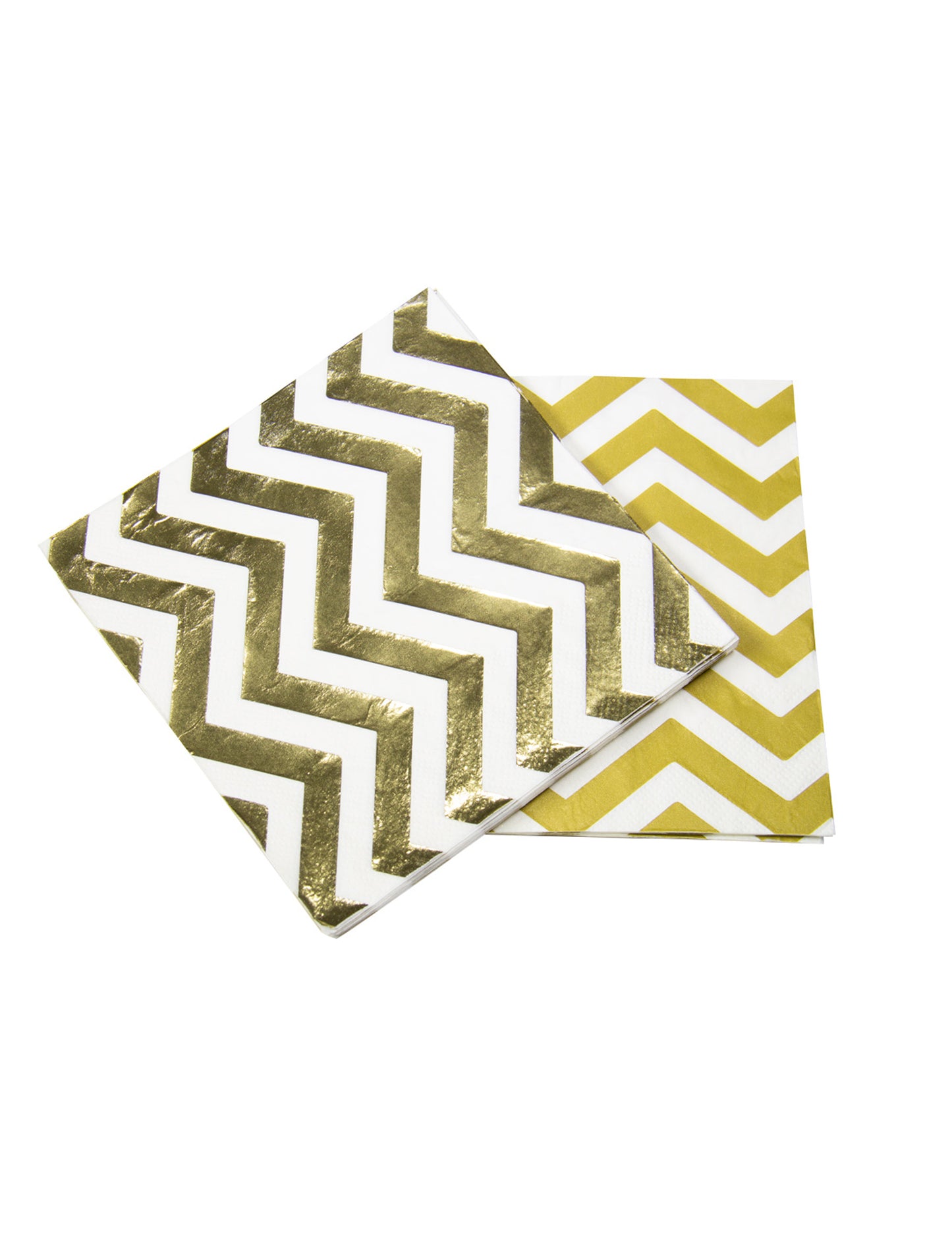 20 db aranyozott chevron papírszalvéta, 33 x 33 cm sikkes