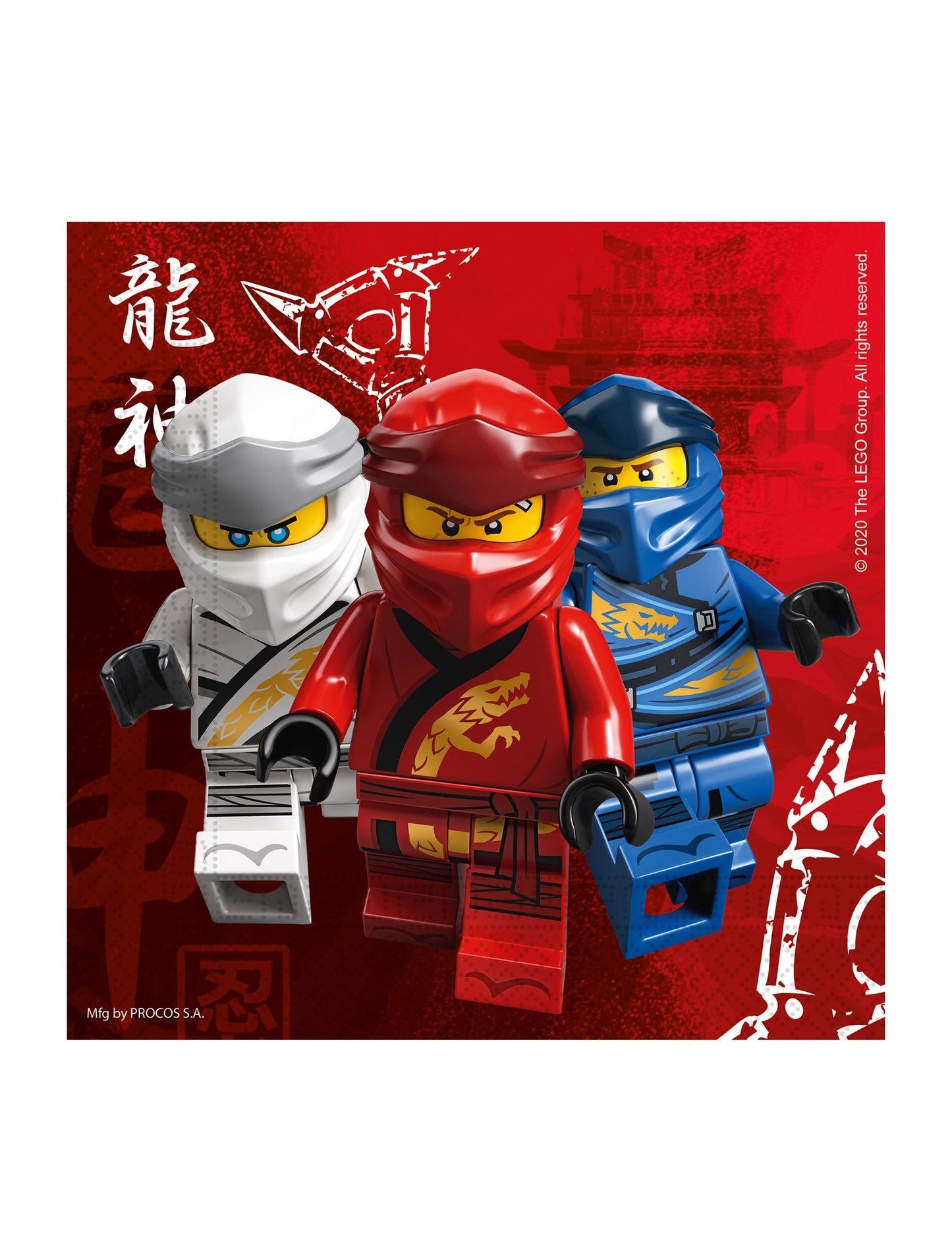 20 fsc lego ninjago 33 x 33 cm -es papírtörülköző