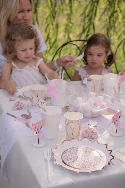 20 db balerina papírszalvéta, 25 x 25 cm cm rozé arany kagylós