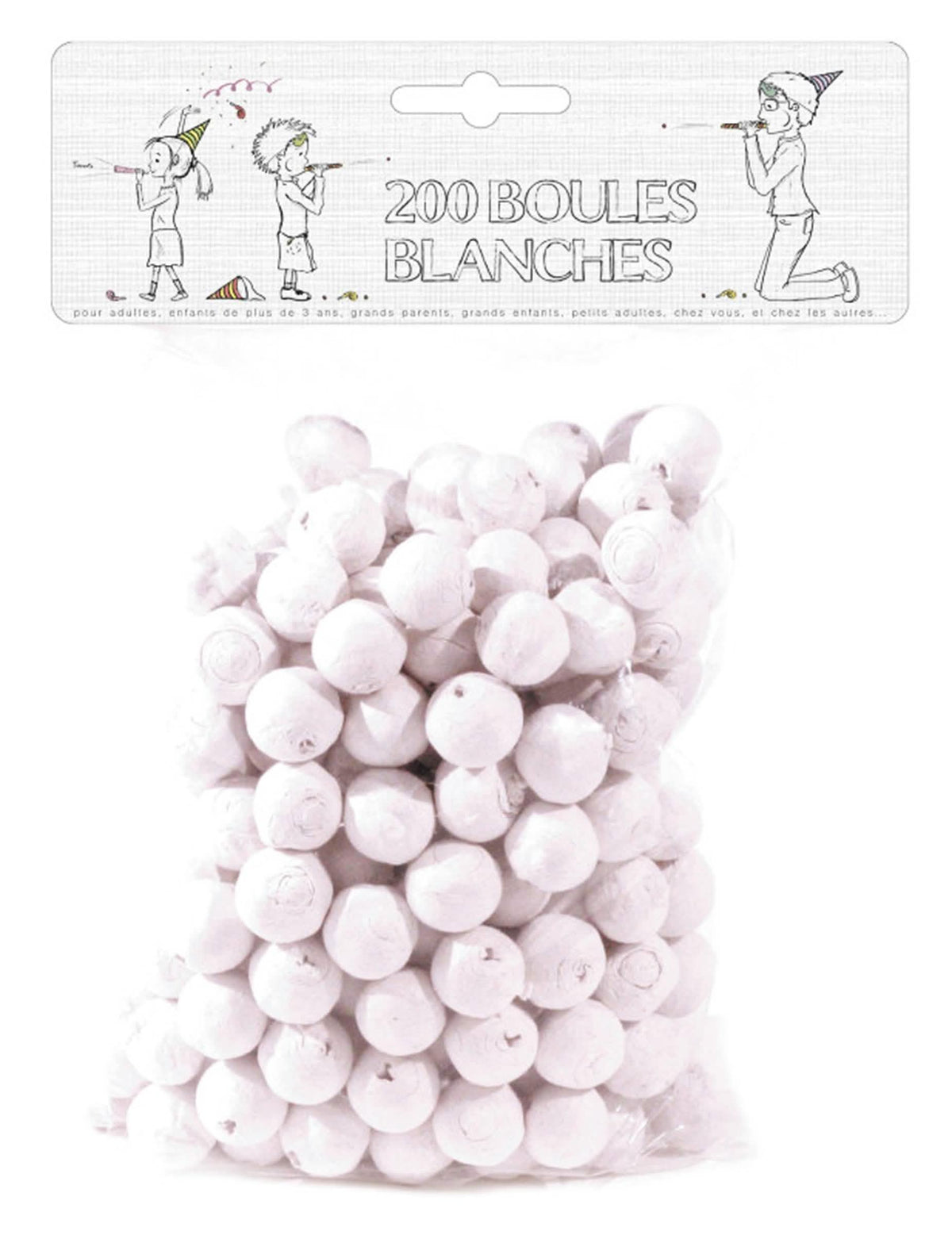 200 boules pour sarbacane pour adultes et enfants blanches