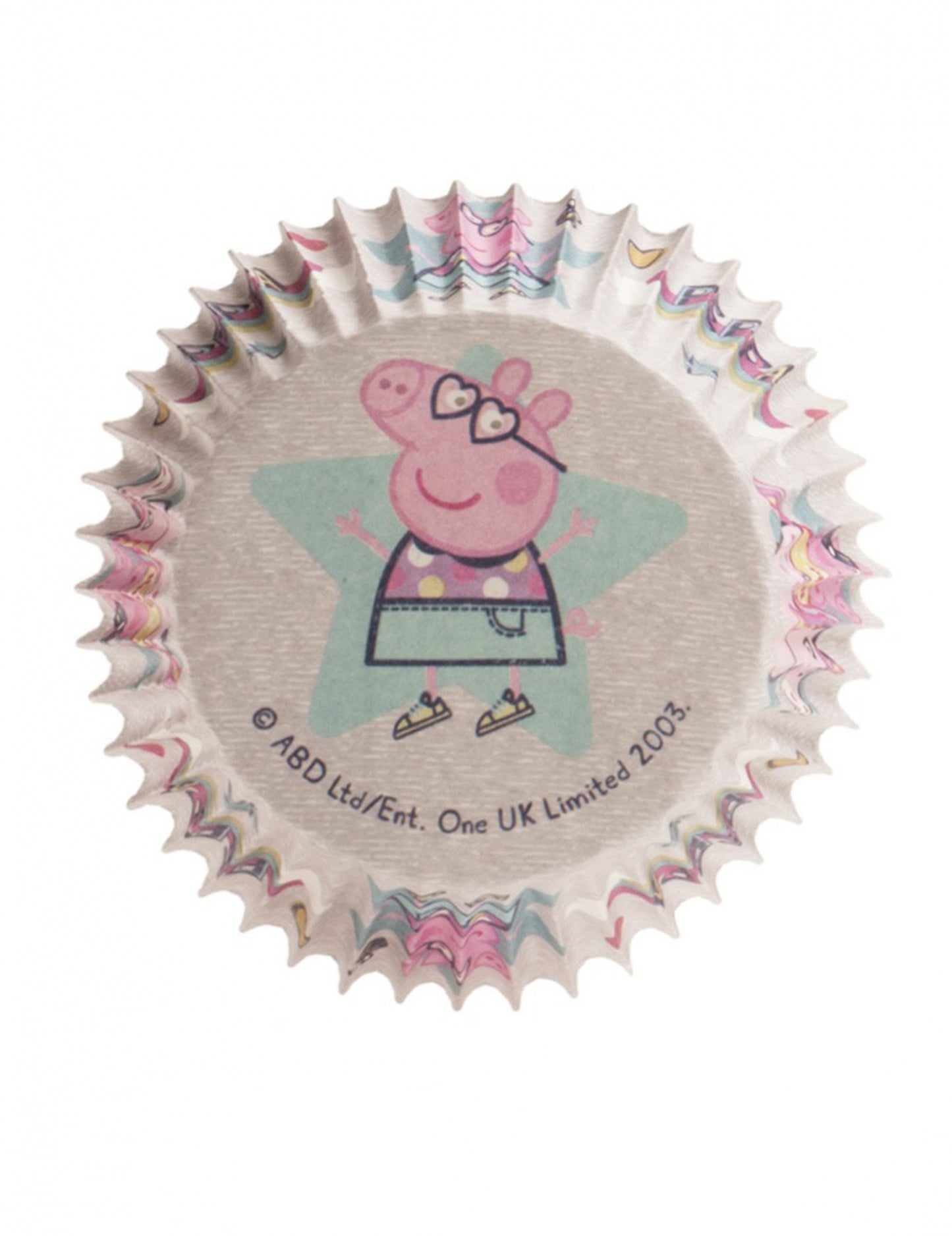 25 cupcakes a peppa sertésben 5 x 3 cm -es papír cupcakes