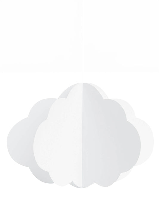 Gros plan du nuage en carton à suspendre pour décoration
