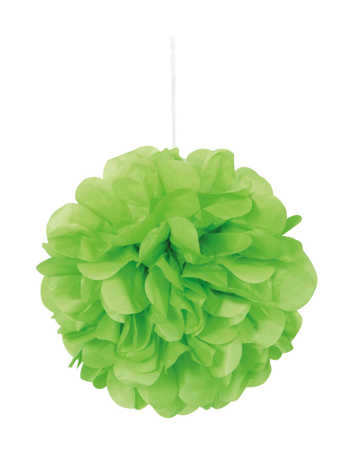 Pompon à suspendre en papier pour décoration vert citron