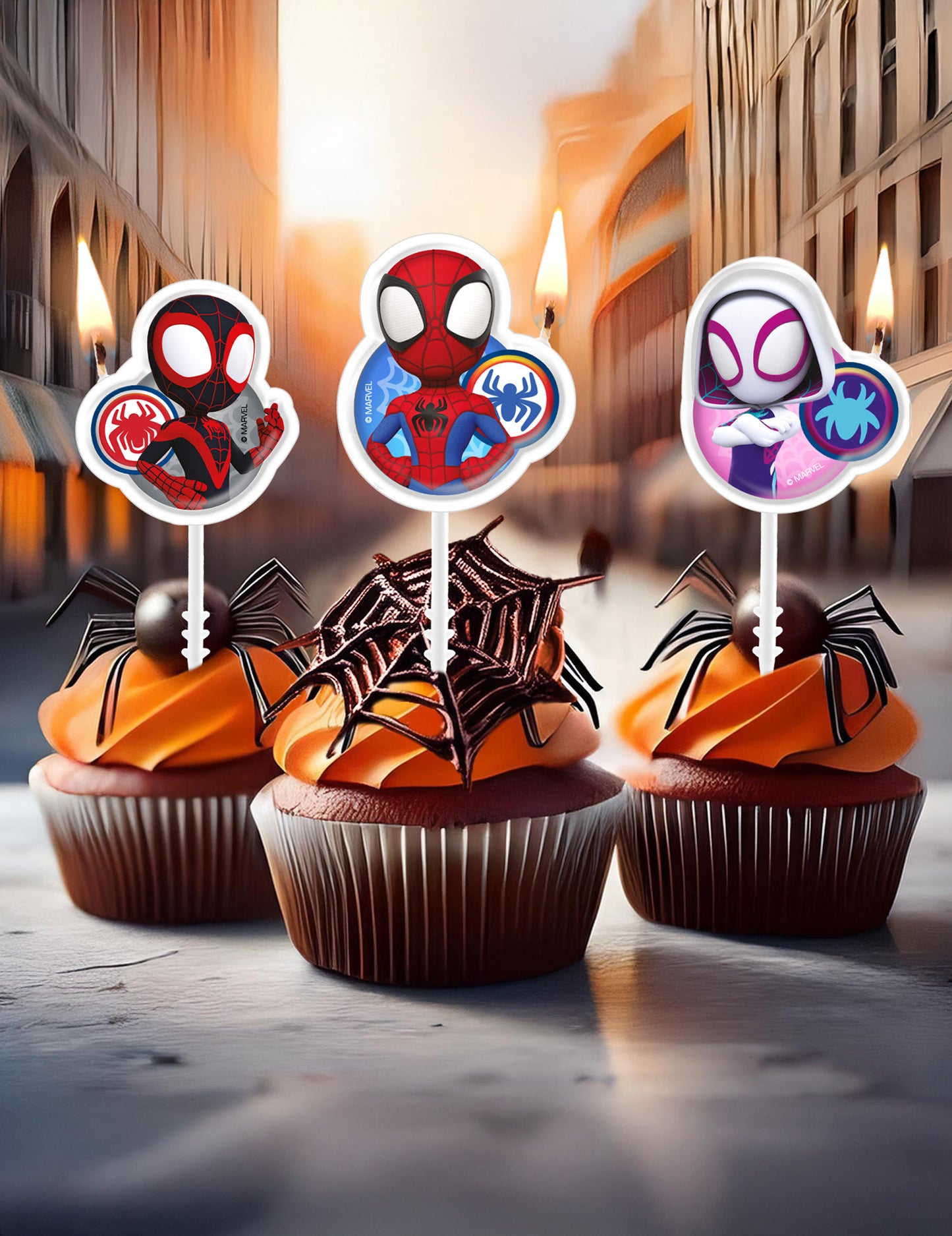 4 db Pókember és barátai™ születésnapi gyertya