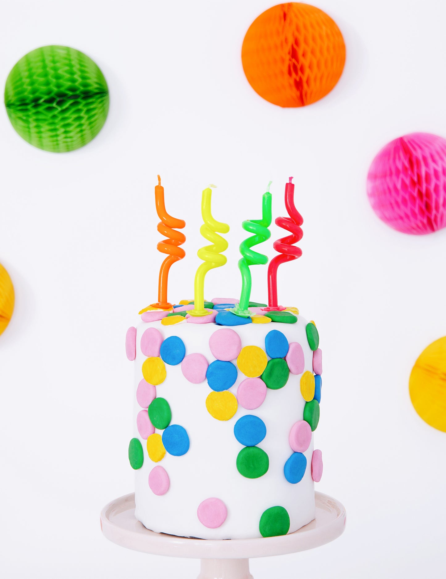 4 születésnapi gyertya többszínű pezsgőfürdő 8 cm