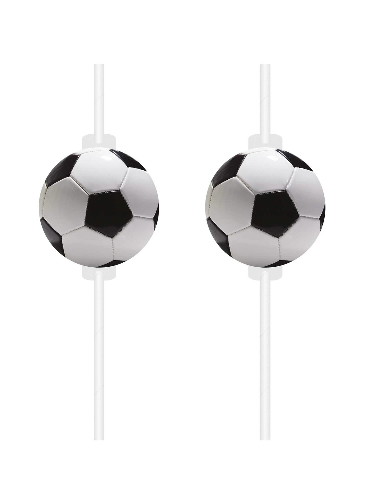 4 karton szívószálak football party fekete és fehér bulira ballonnal