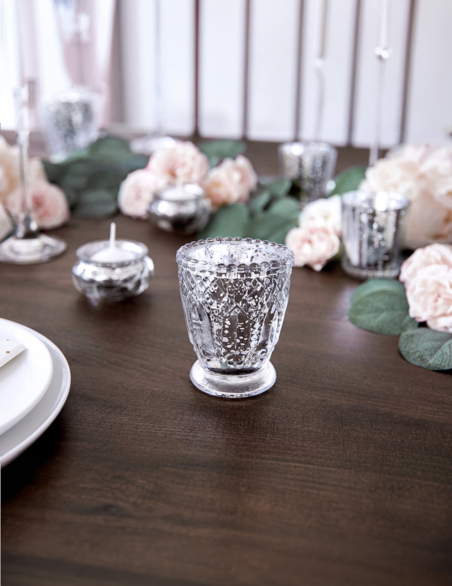 4 db átlátszó üveg gyertyatartó 8 db cm karácsonyra