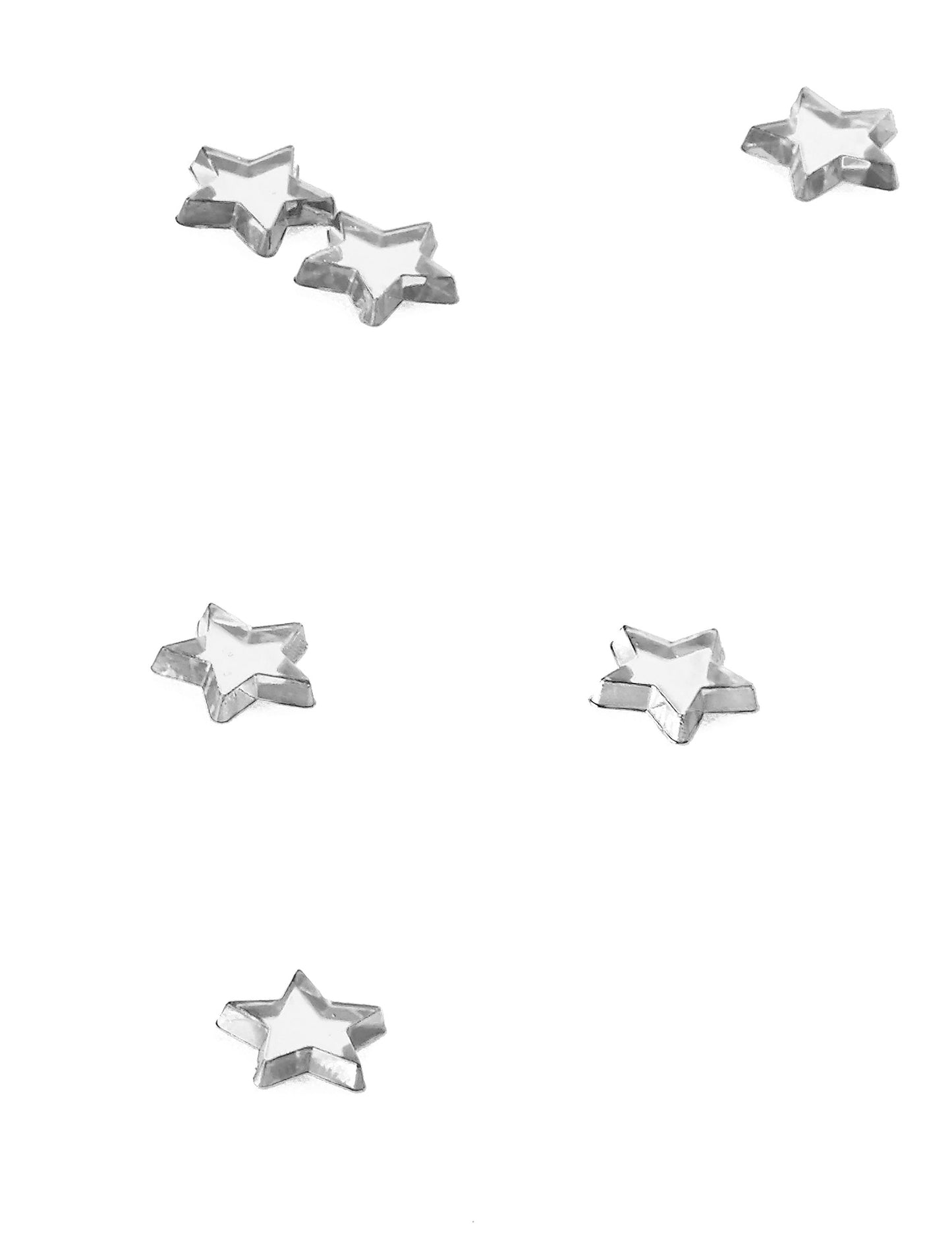 48 ezüst tükör csillag 1 cm