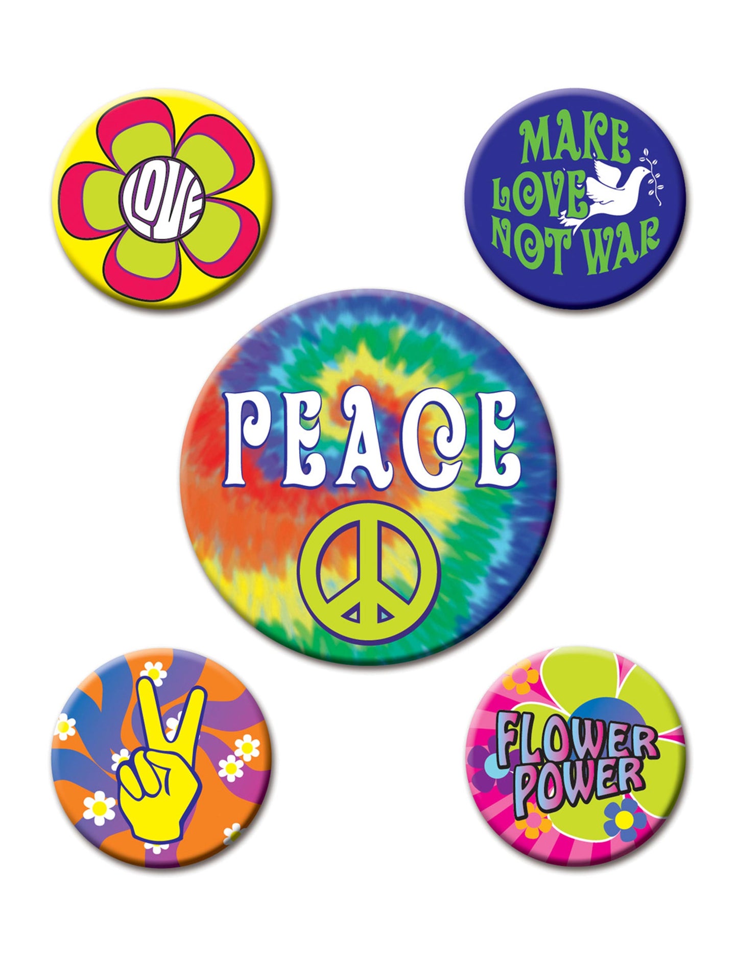 5 jelvény 60 -as évek hippi 3,5–6 cm