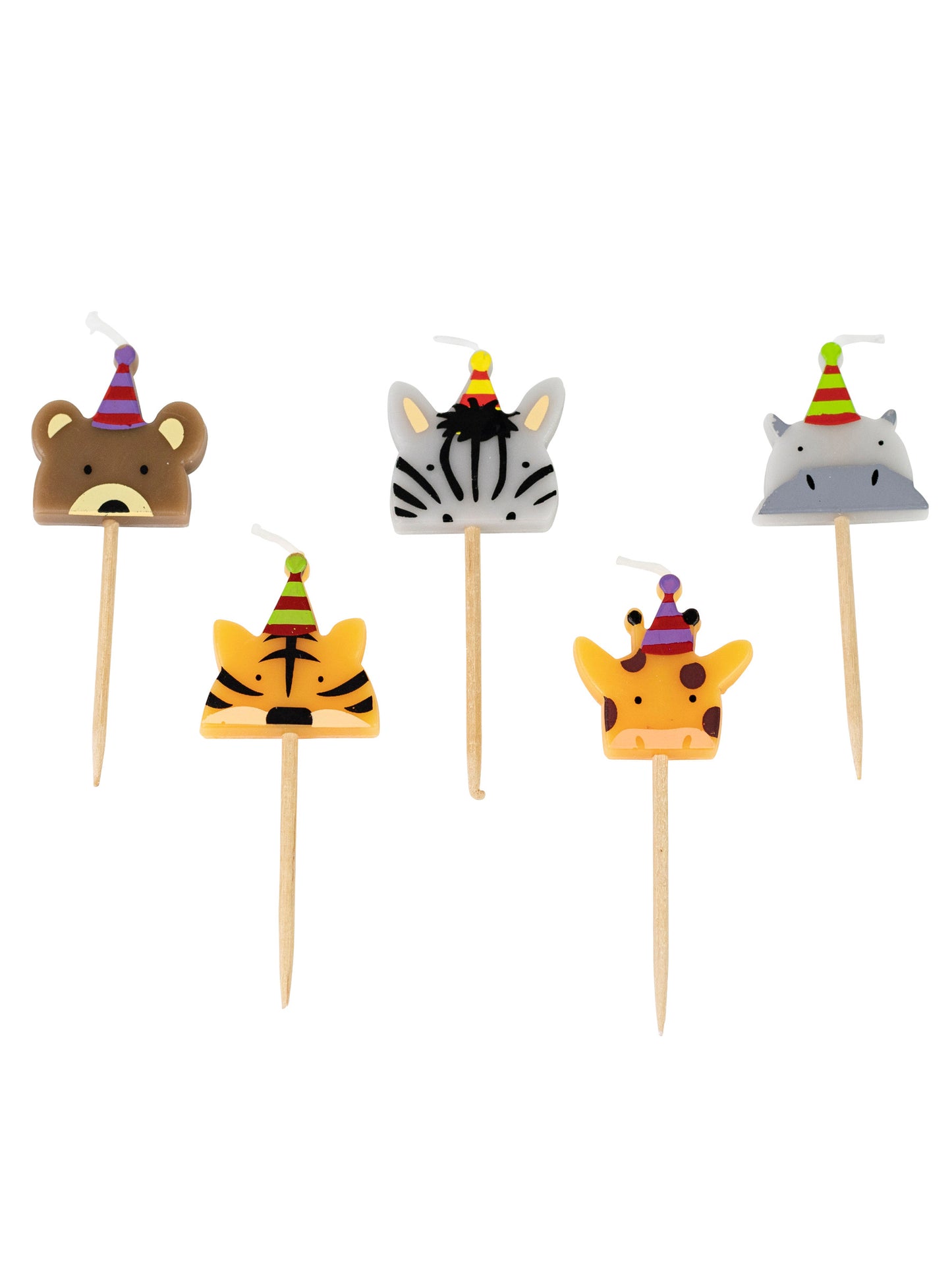 5 gyertya a vadon élő állatok csúcsán 2,5 x 2,5 cm