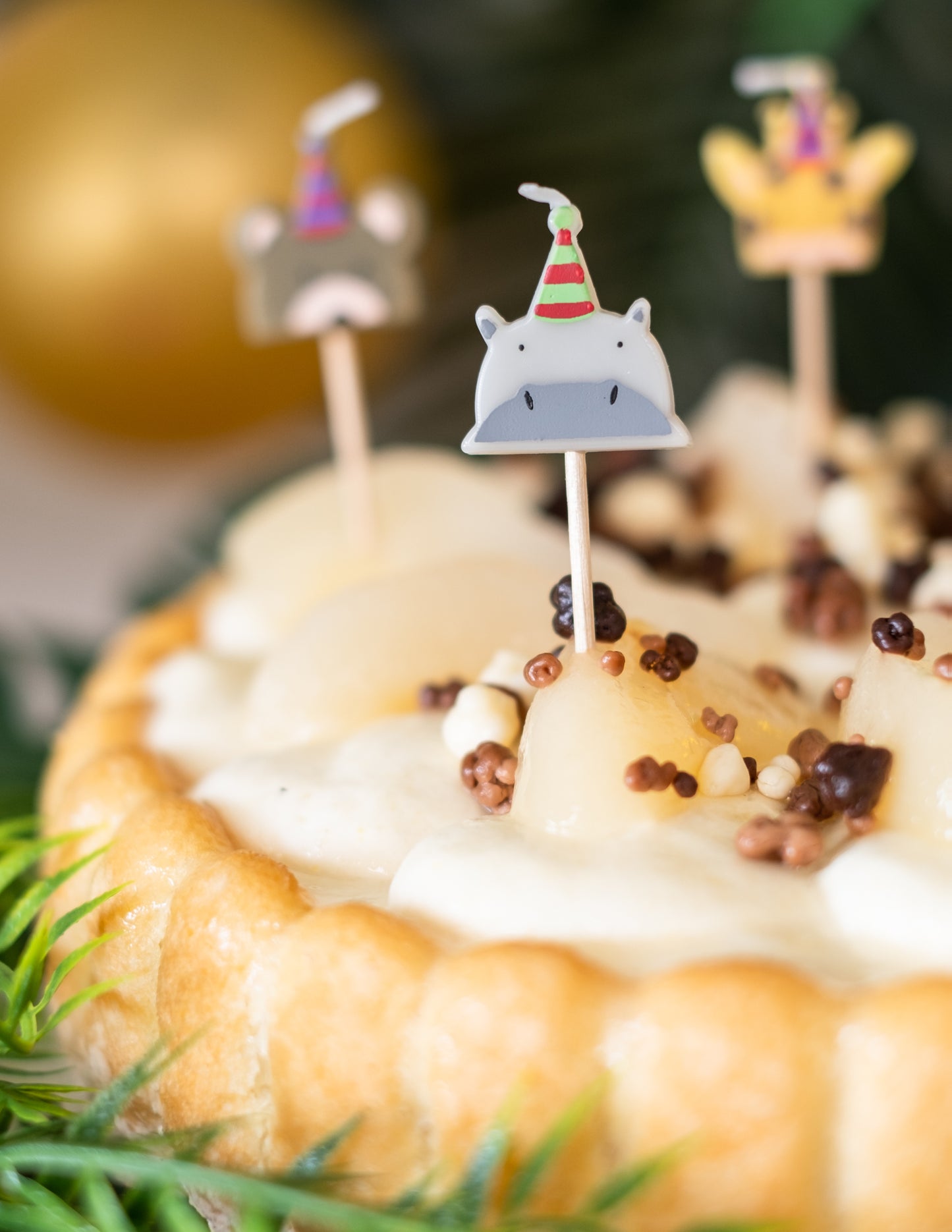 5 gyertya a vadon élő állatok csúcsán 2,5 x 2,5 cm