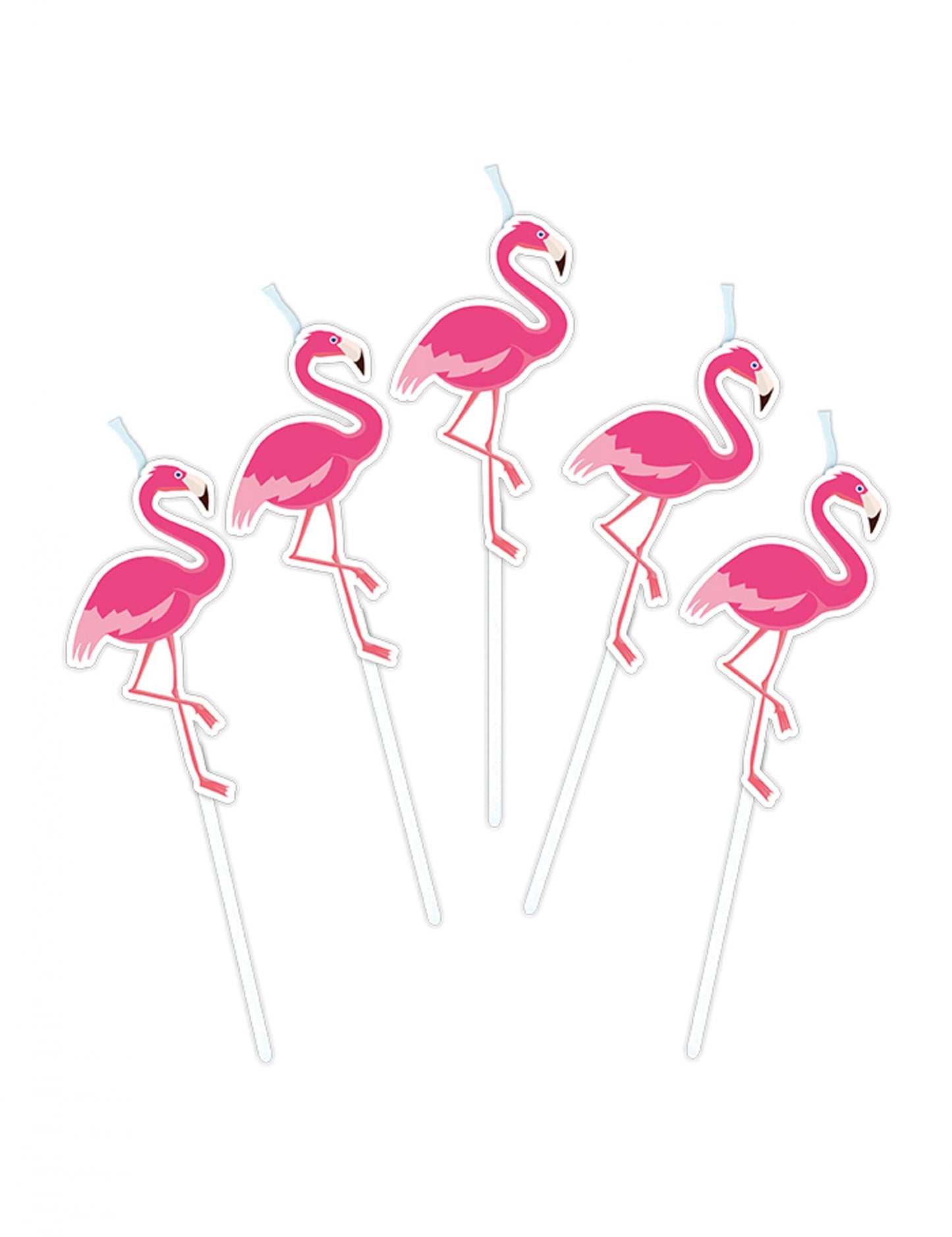 5 gyertya 3 cm-es flamingóparti csákányokon