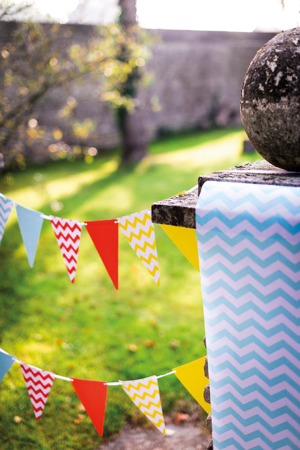 5 db türkiz DIY karton zászló, 21 x 15 cm