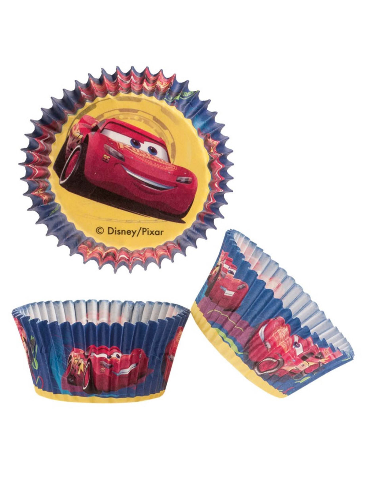 cupcake-formák Cars gyermeknek kék és piros Flash McQueen-nel