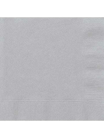 50 serviettes en papier gris argenté