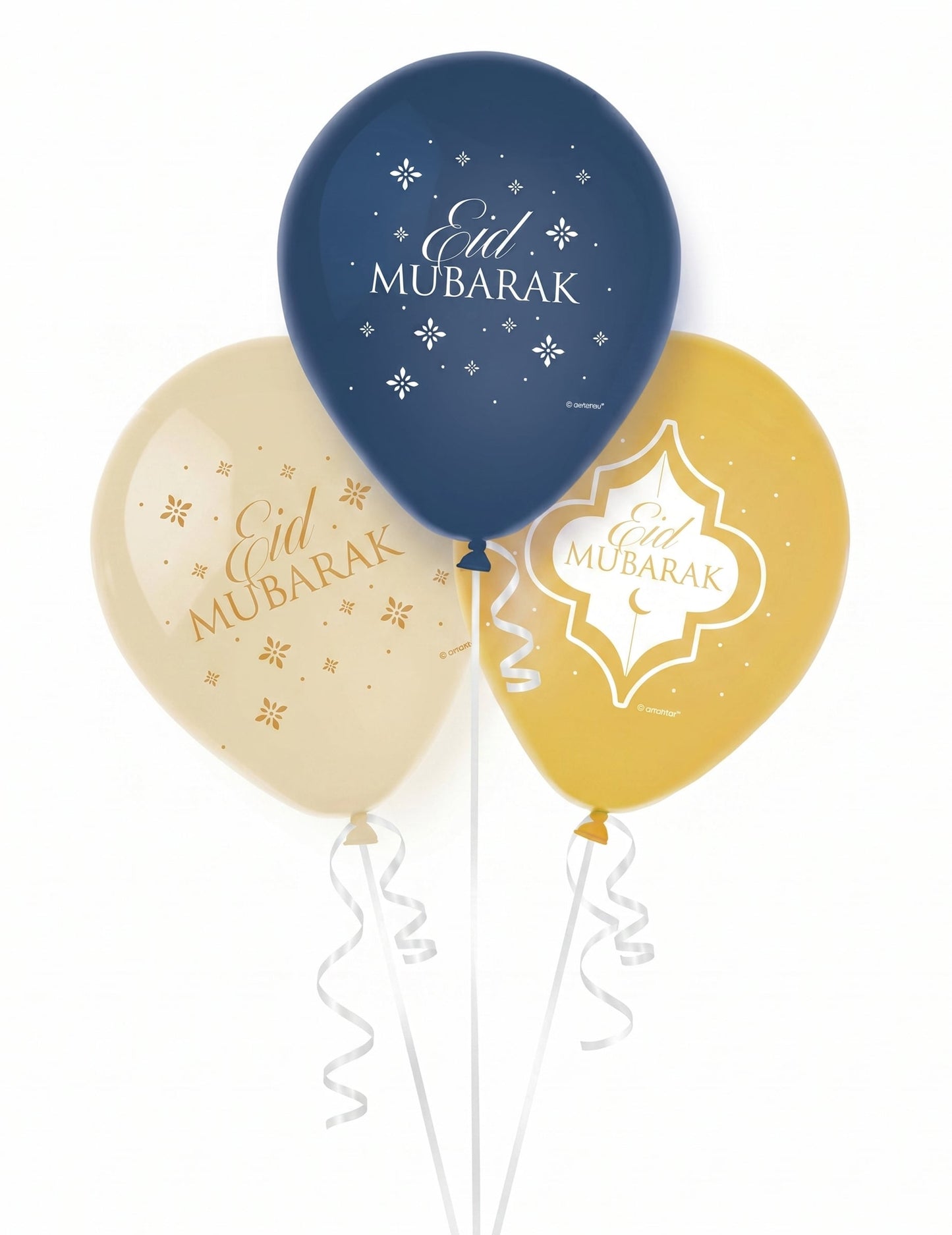 6 ballons en latex eid mubarak 27,5 cm décoration