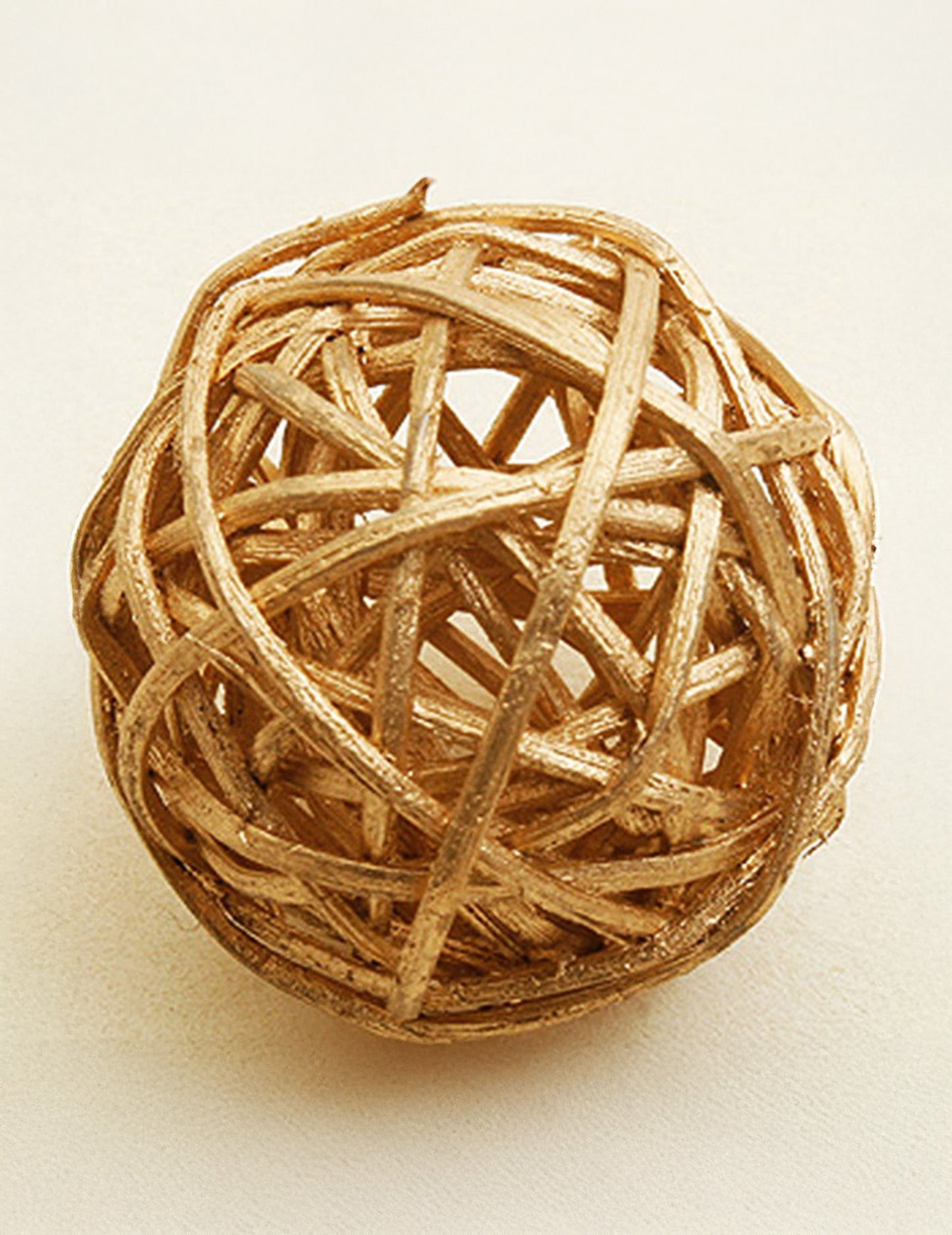 6 arany fonott golyó 3,5 cm