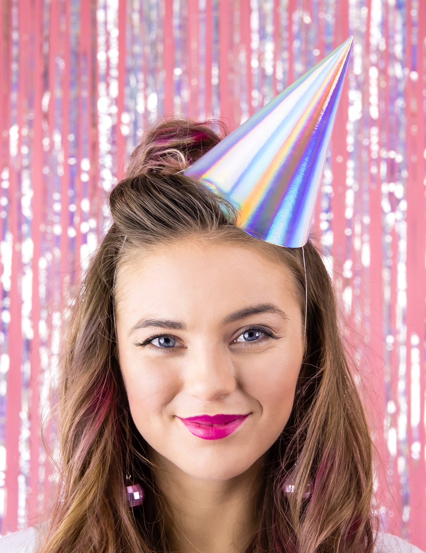 6 db irizáló kartonból készült partikalap 10 x 16 cm rugalmas