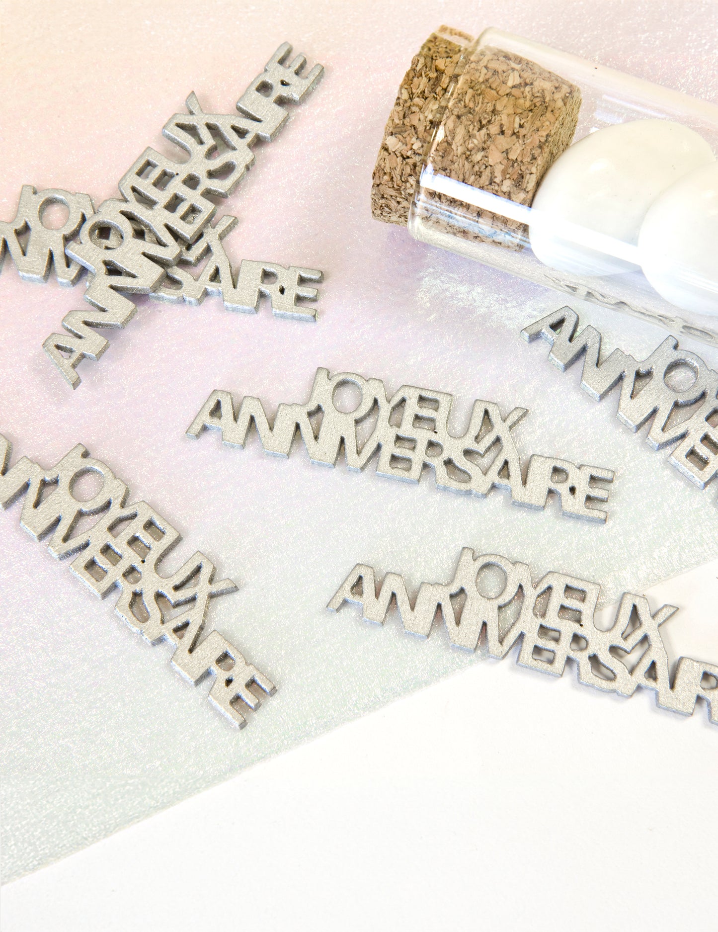 6 Boldog születésnapot ezüst asztal konfetti 15 g