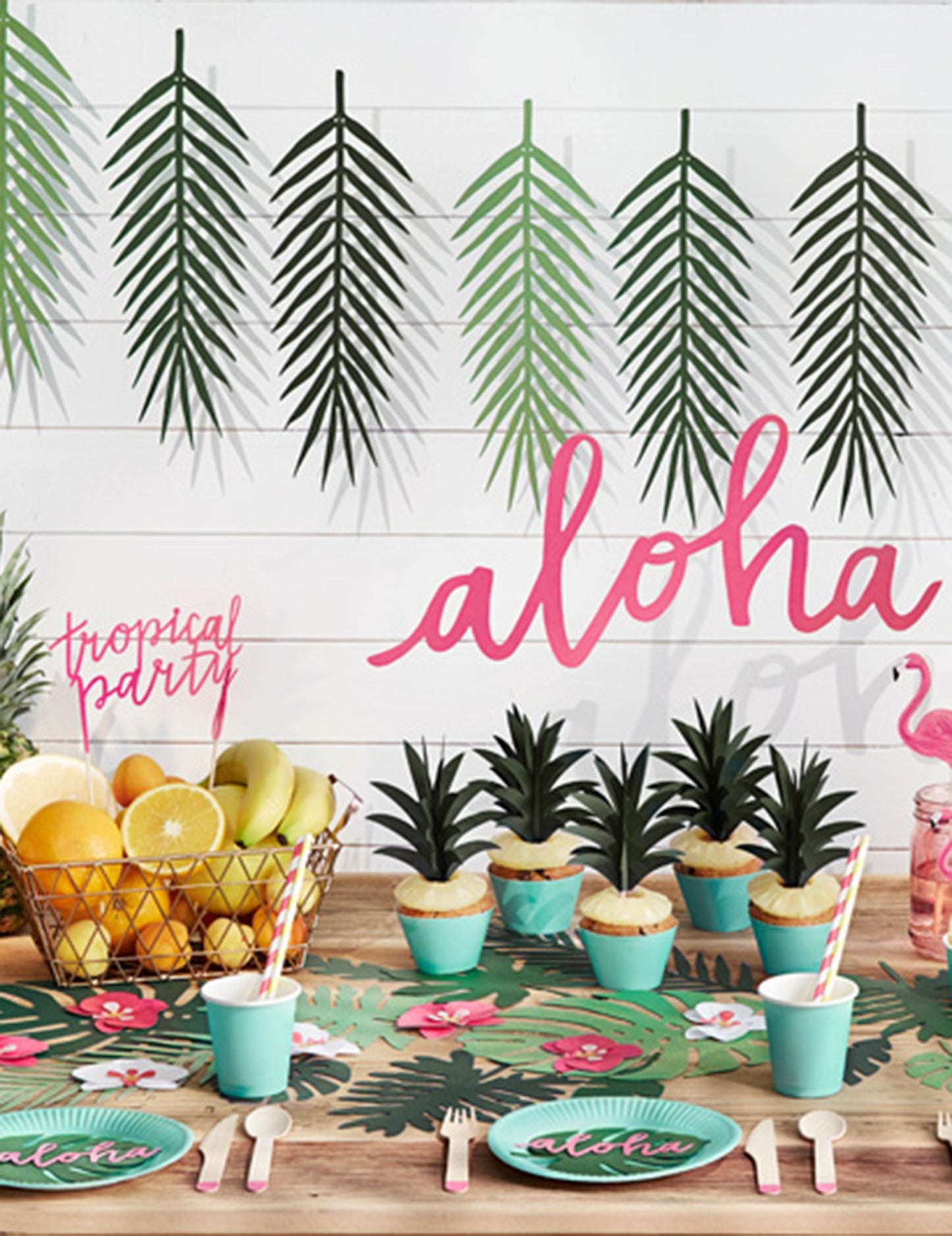 6 zöld hawaii monstera levél asztaldísz