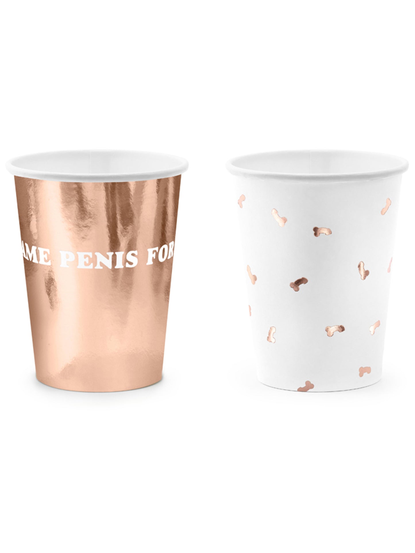 6 kartonpohár ugyanaz a pénisz örökké rózsák arany 220 ml