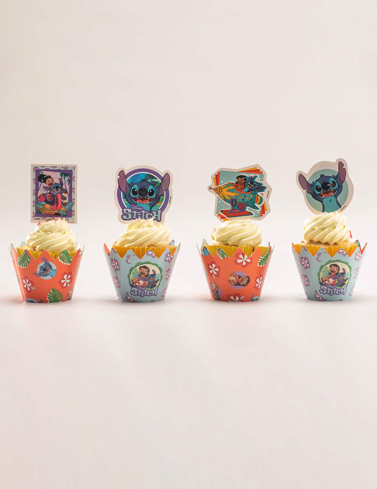 6 db-os cupcake dekorációs készlet Stitch™ beszúrókkal