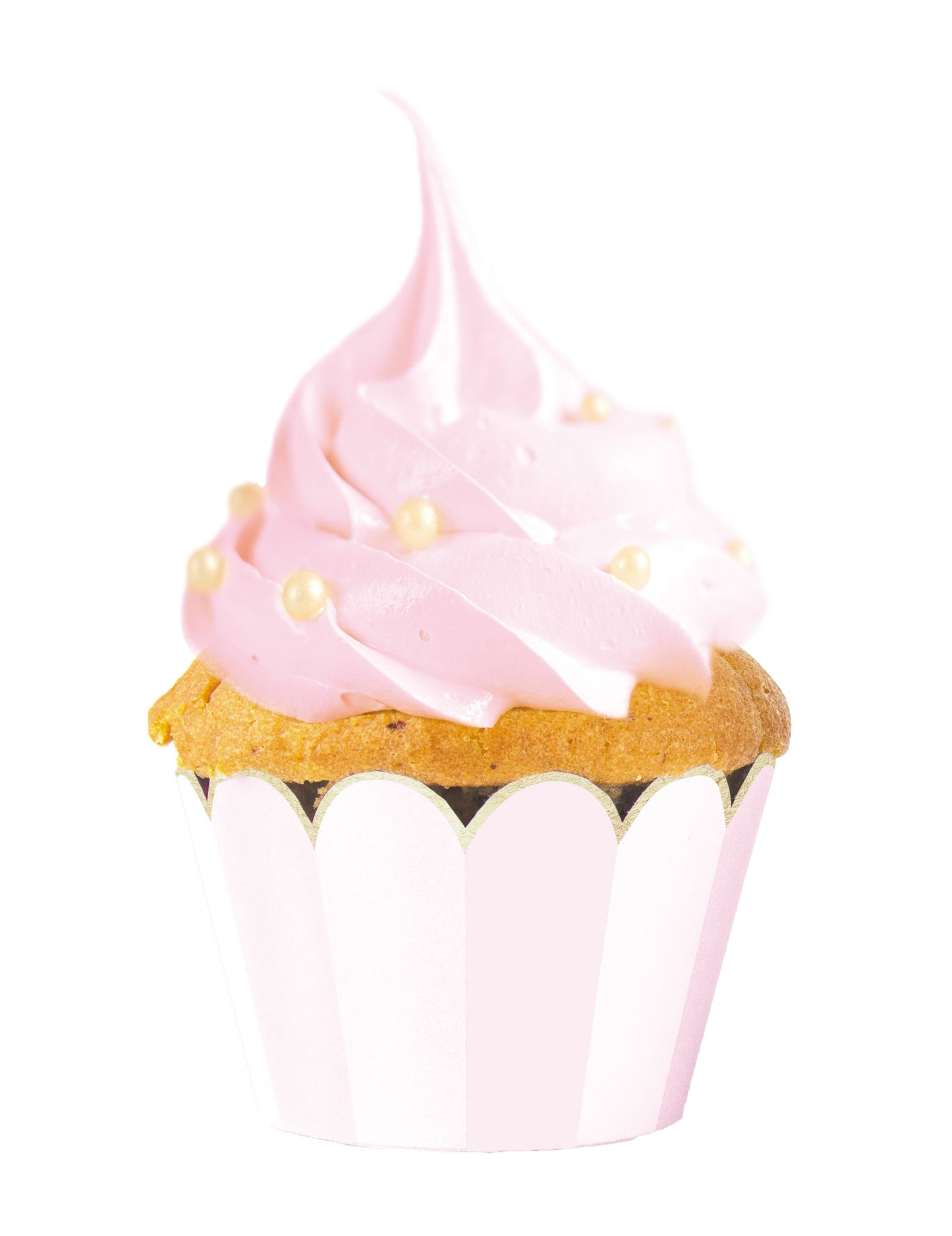 6 rózsaszín és fehér cupcake kapcsos ...