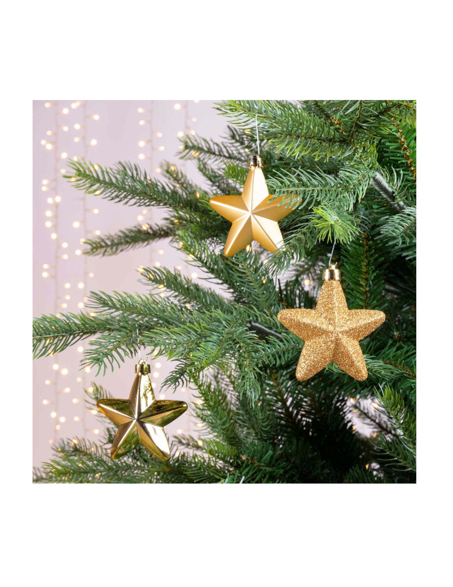 6 felfüggesztés aranycsillagokhoz 7,5 cm