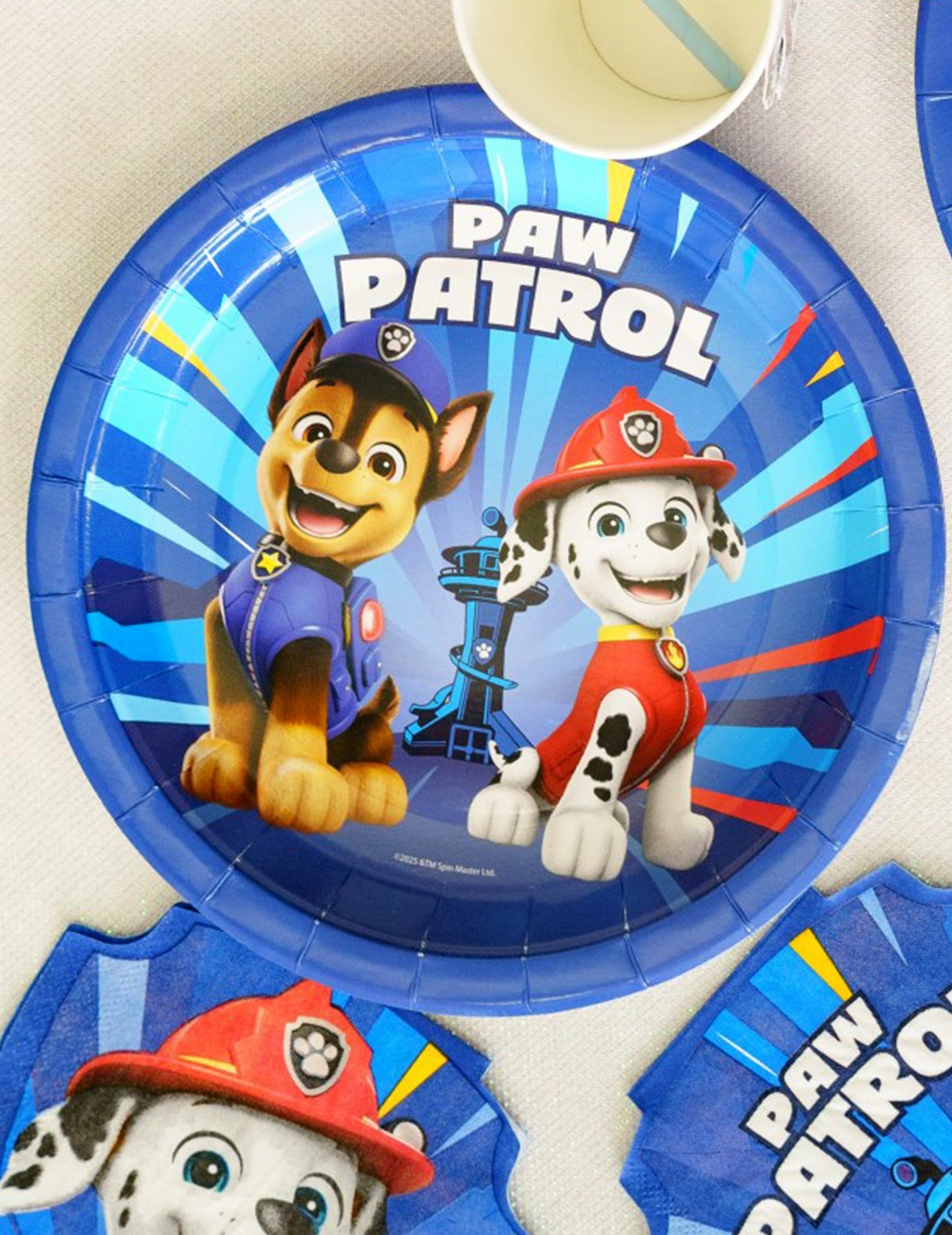 8 kék karton tányér Pat'patrouille™ 23 cm