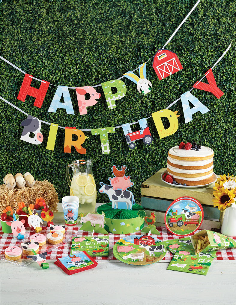 8 db kisméretű, farm témájú kartontányér 23 cm állatok